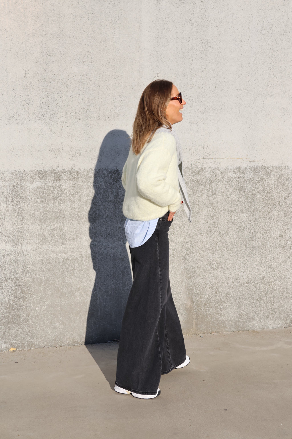 Antoinette palazzo jeans dark grey