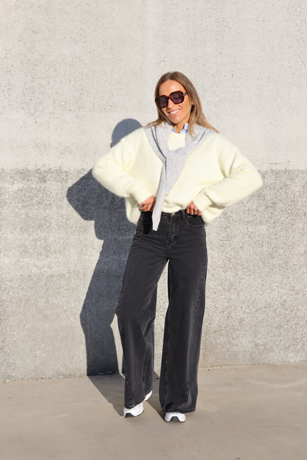 Antoinette palazzo jeans dark grey