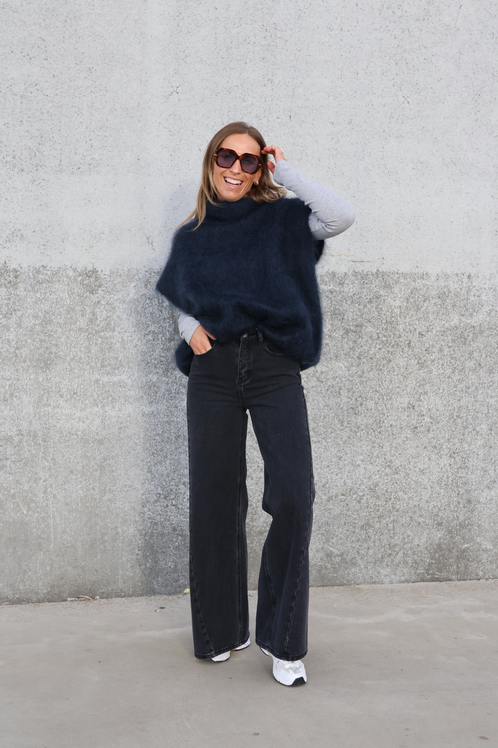 Antoinette palazzo jeans dark grey