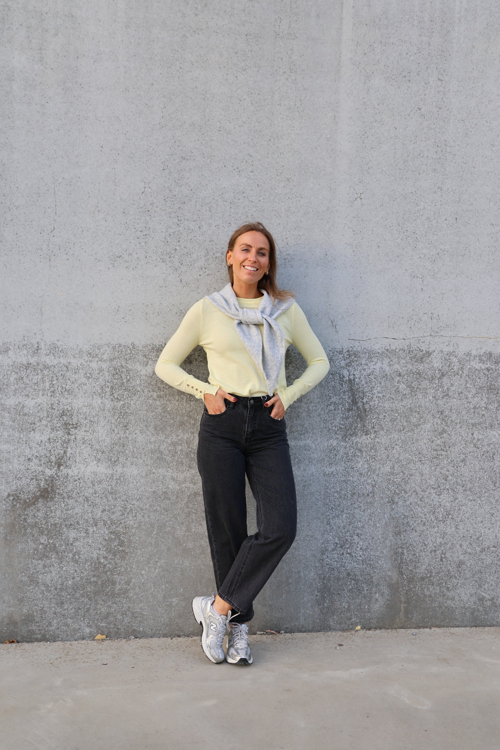 Maud barrel jeans dark grey