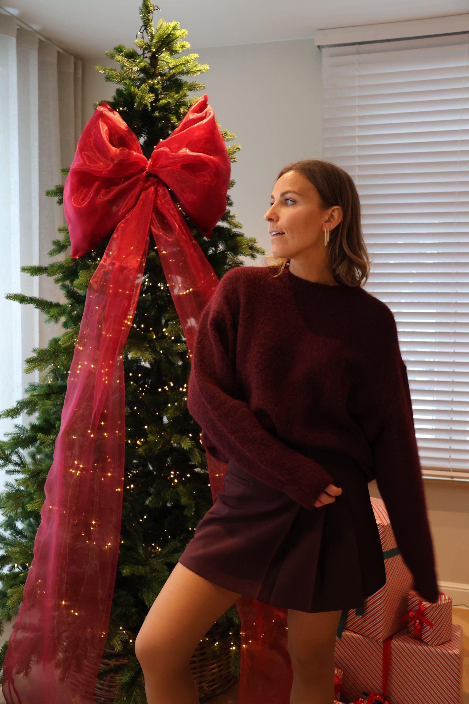 Elena skirt burgundy