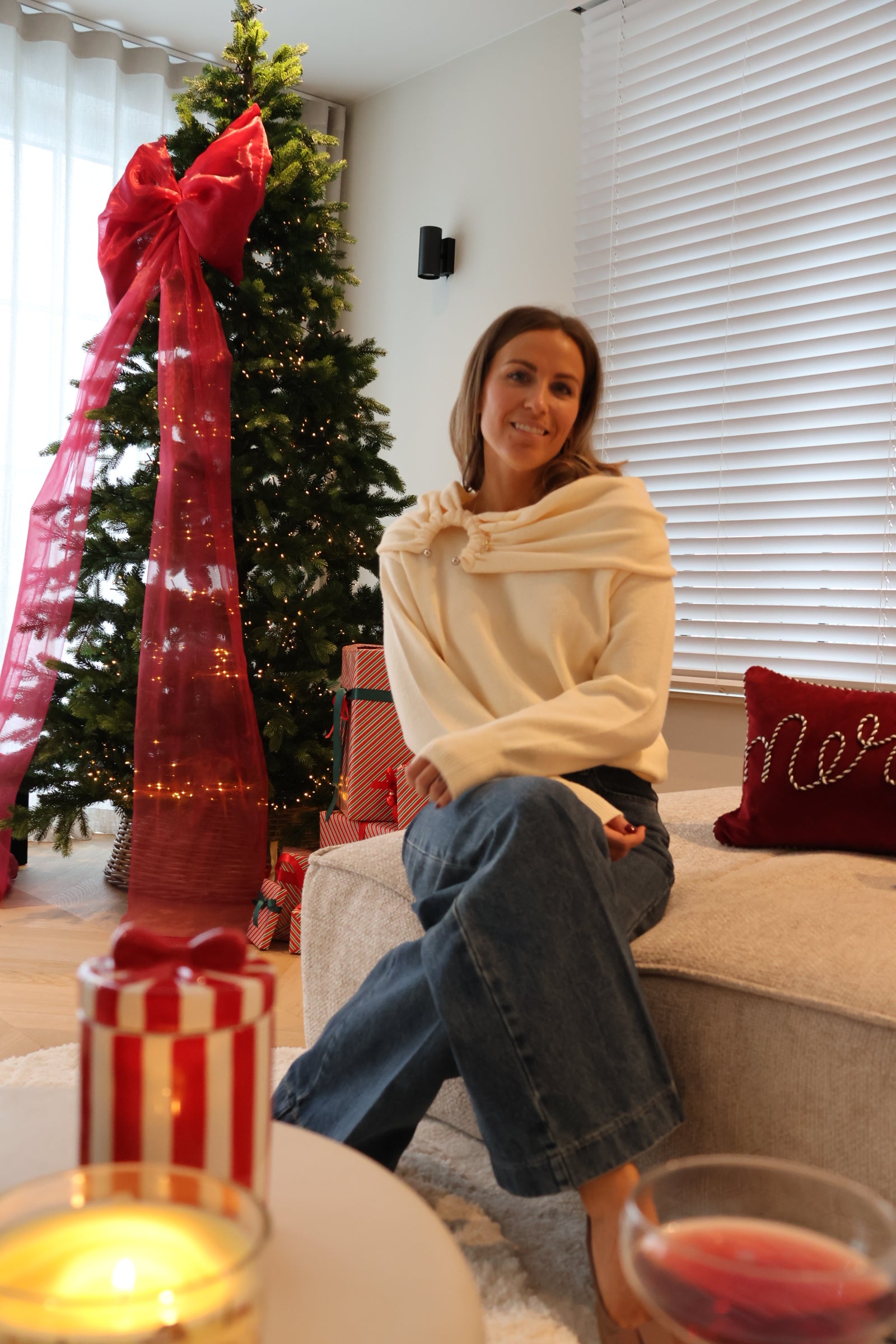 Angelique offshoulder knit vanille