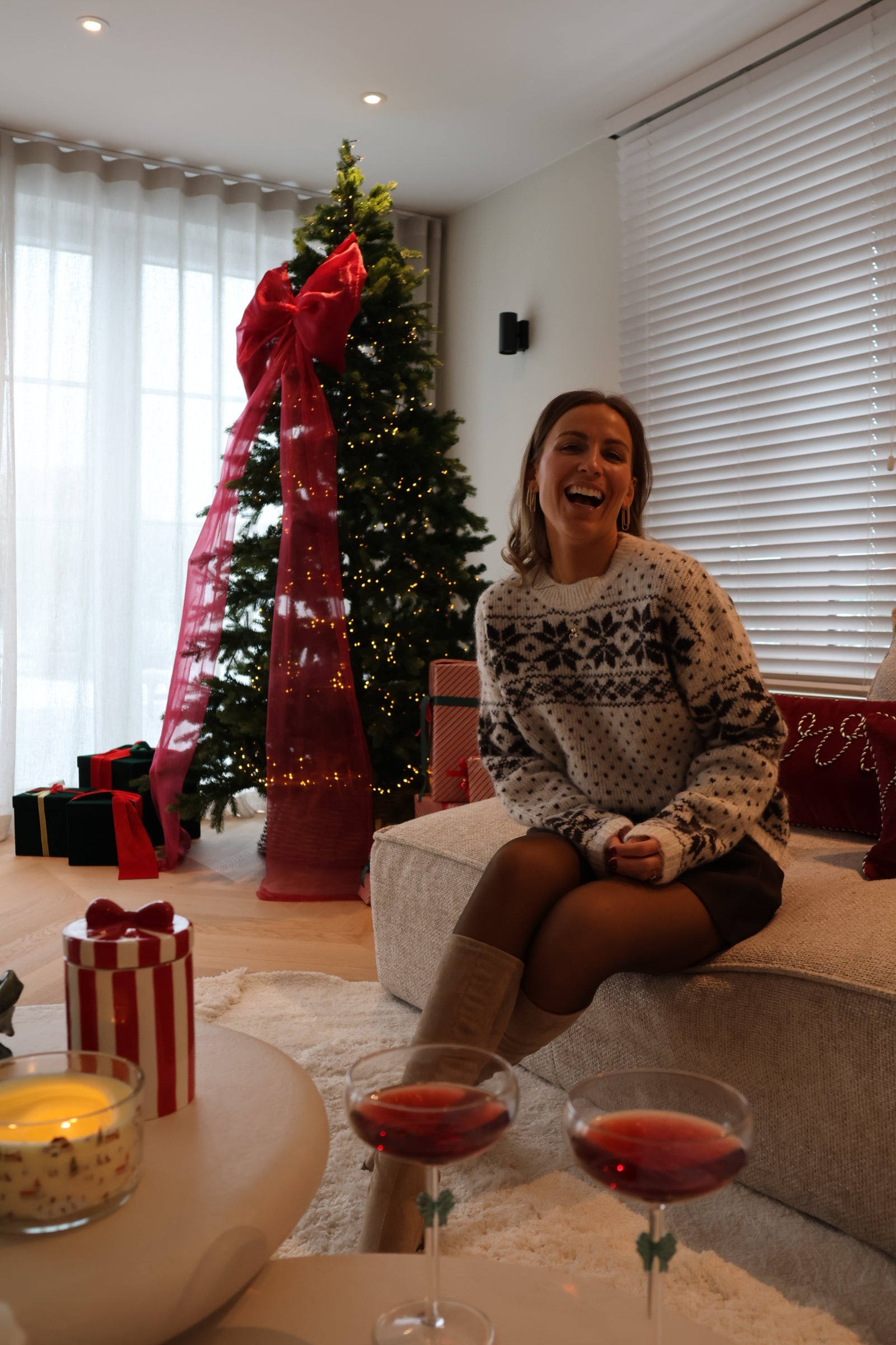 Christmas knit beige