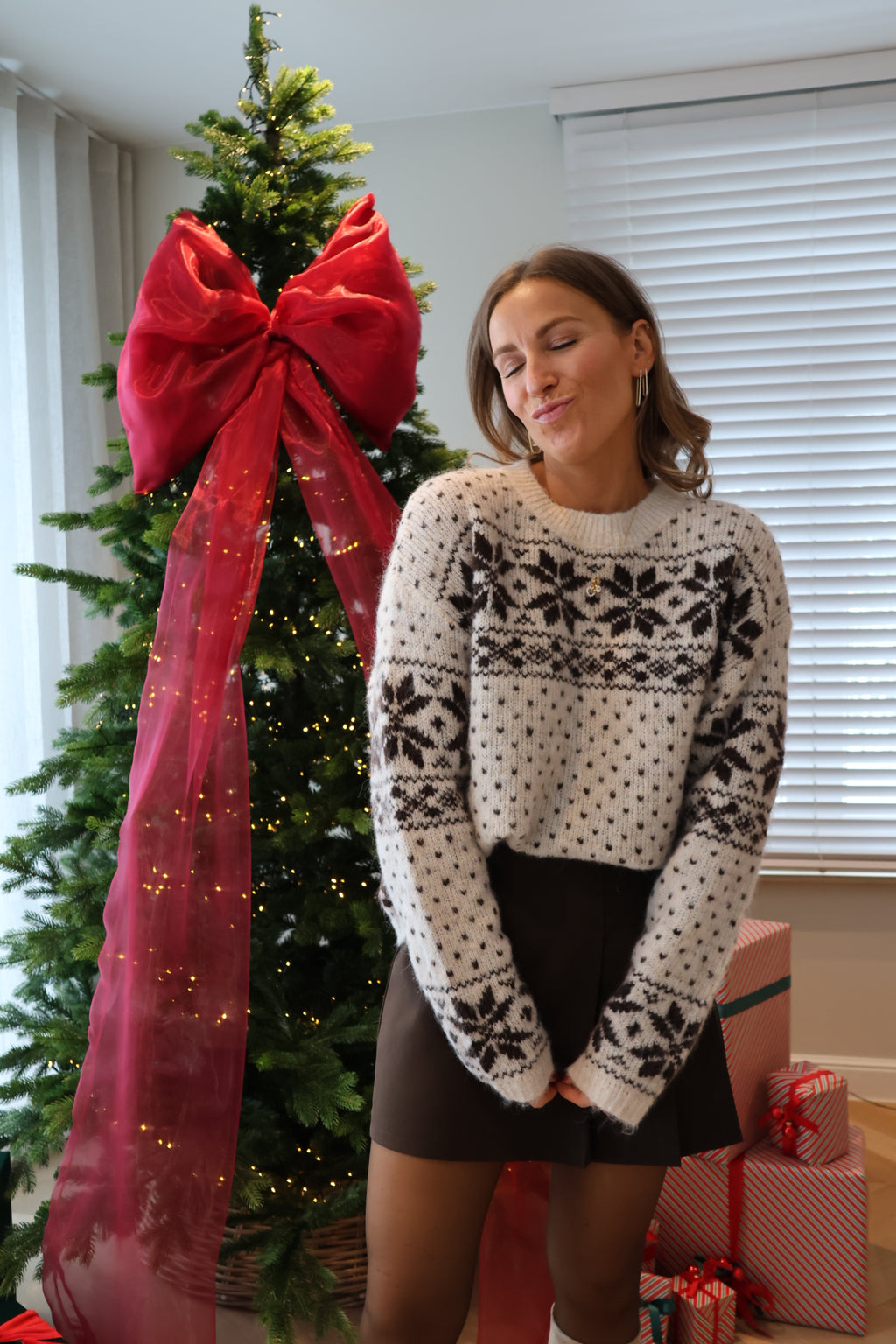 Christmas knit beige