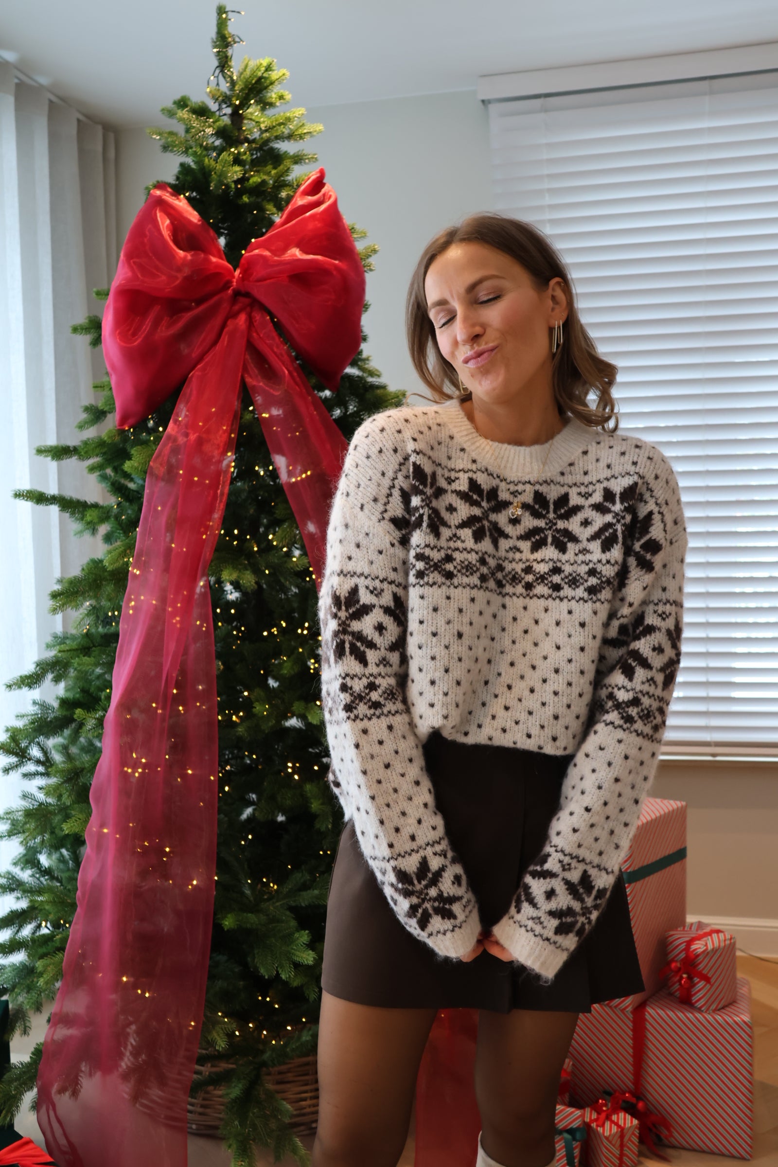 Christmas knit beige