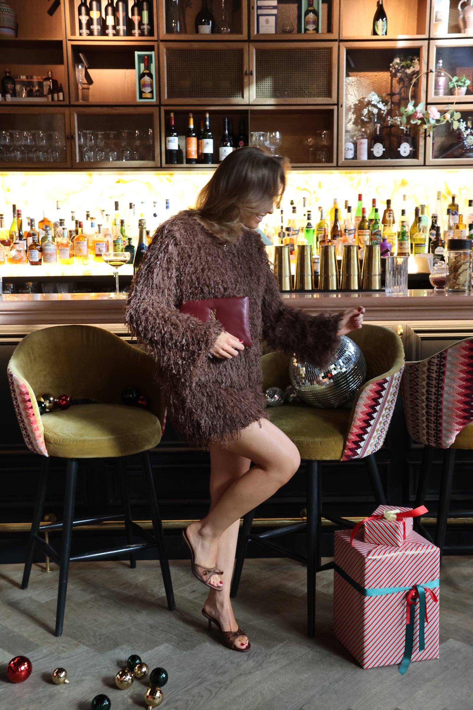 Holly fluffy skirt brown