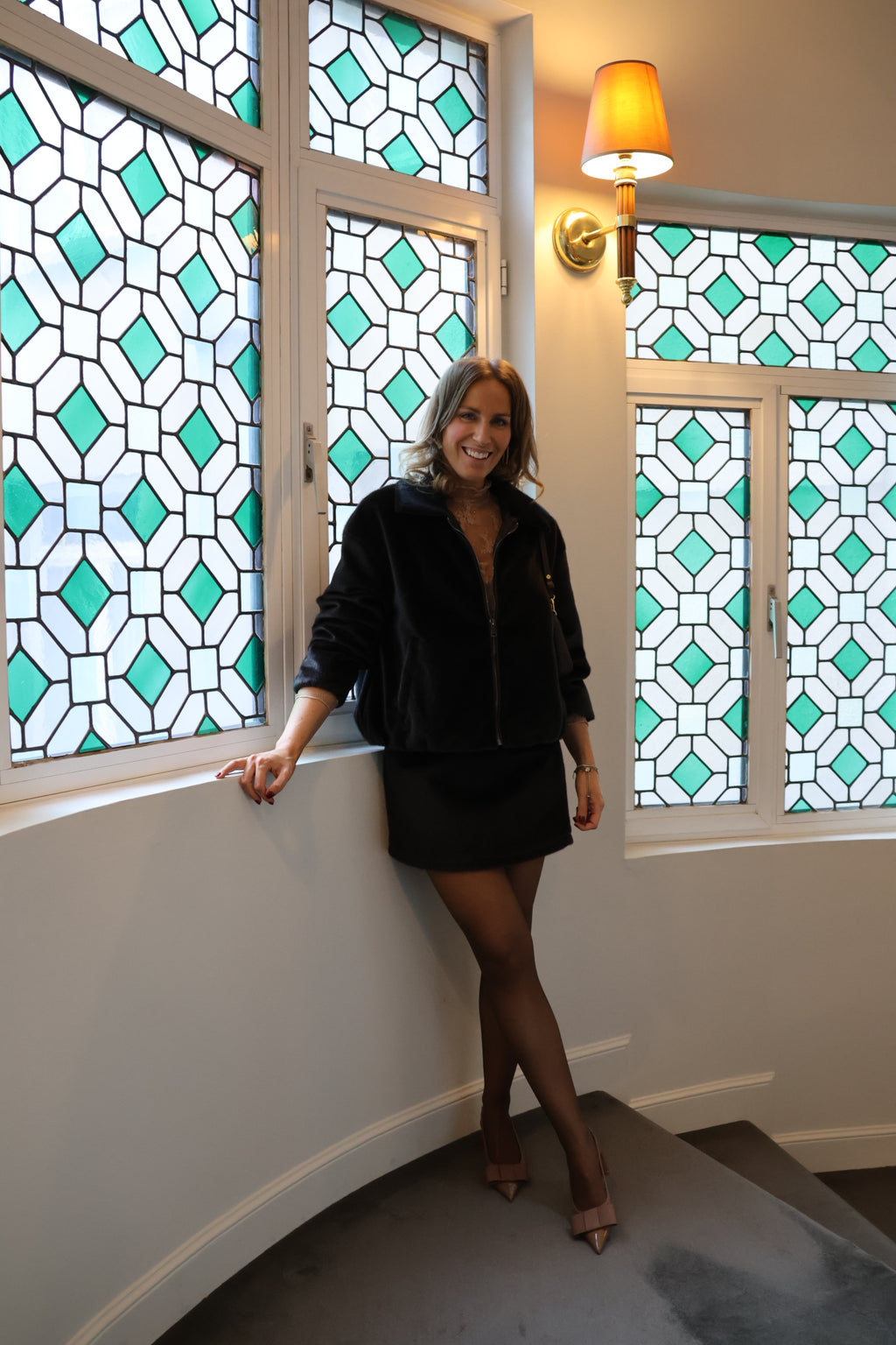 Ruby dark brown faux fur skirt