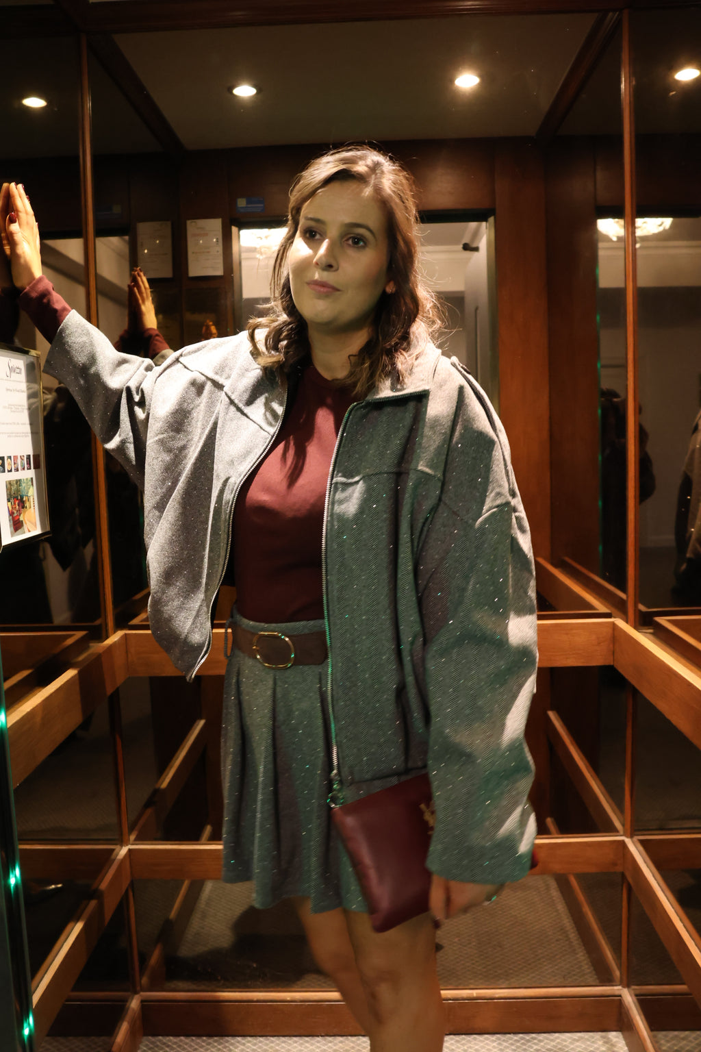 Stella sparkling skirt grey