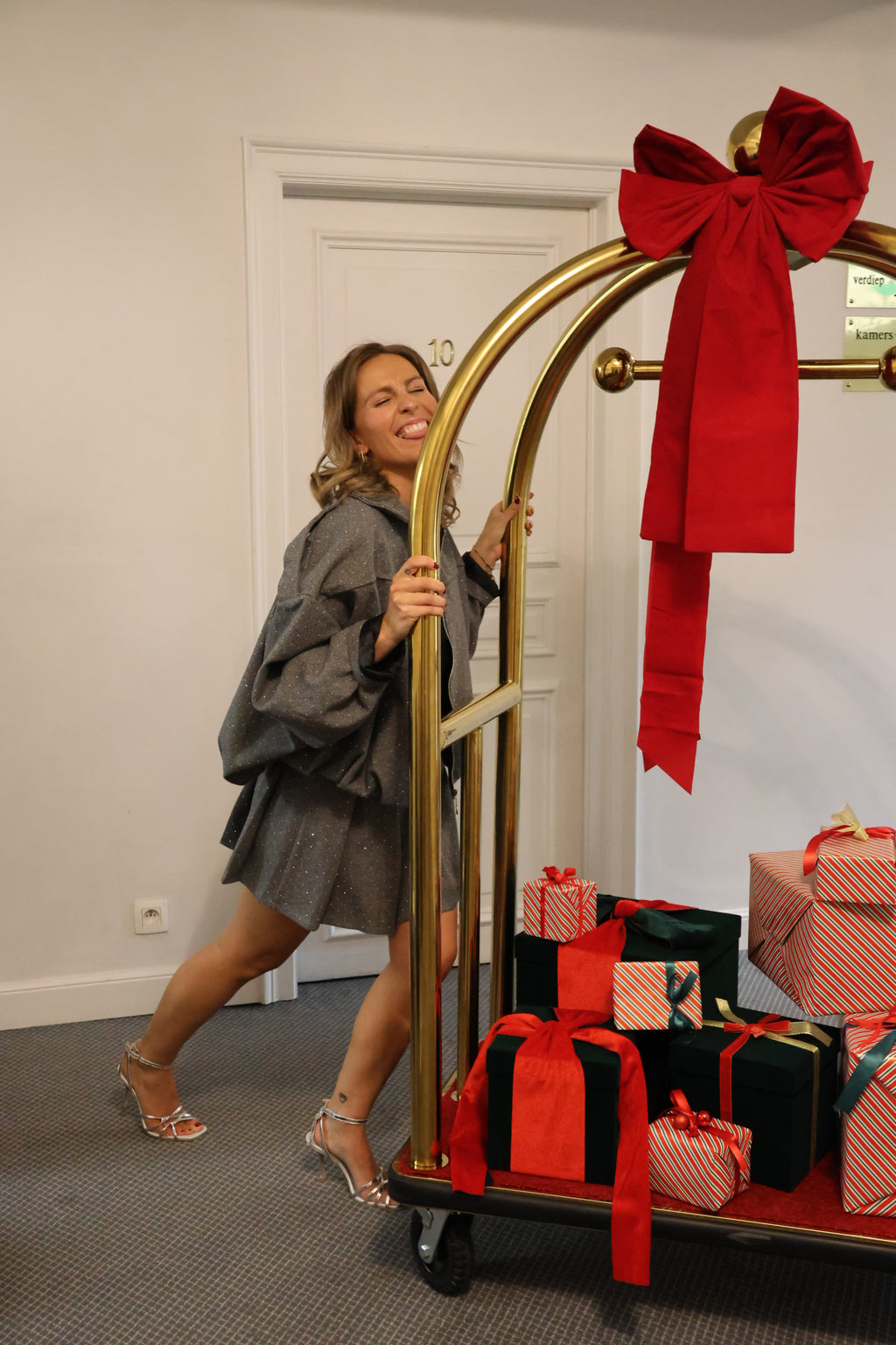 Stella sparkling skirt grey