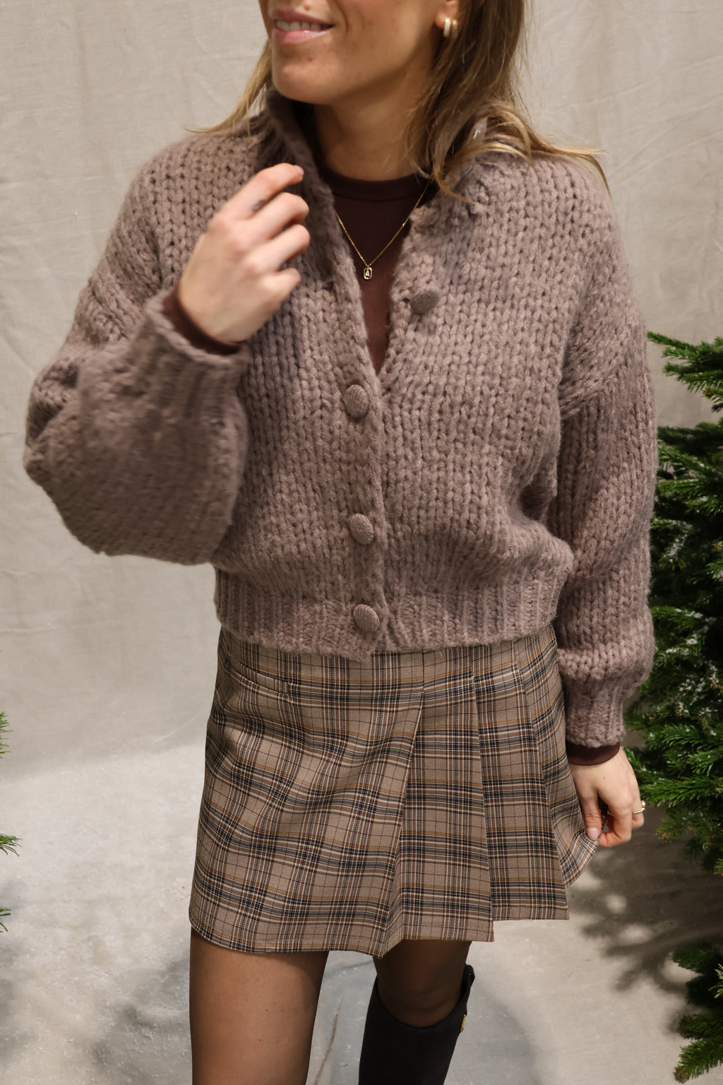 Esther cardigan taupe