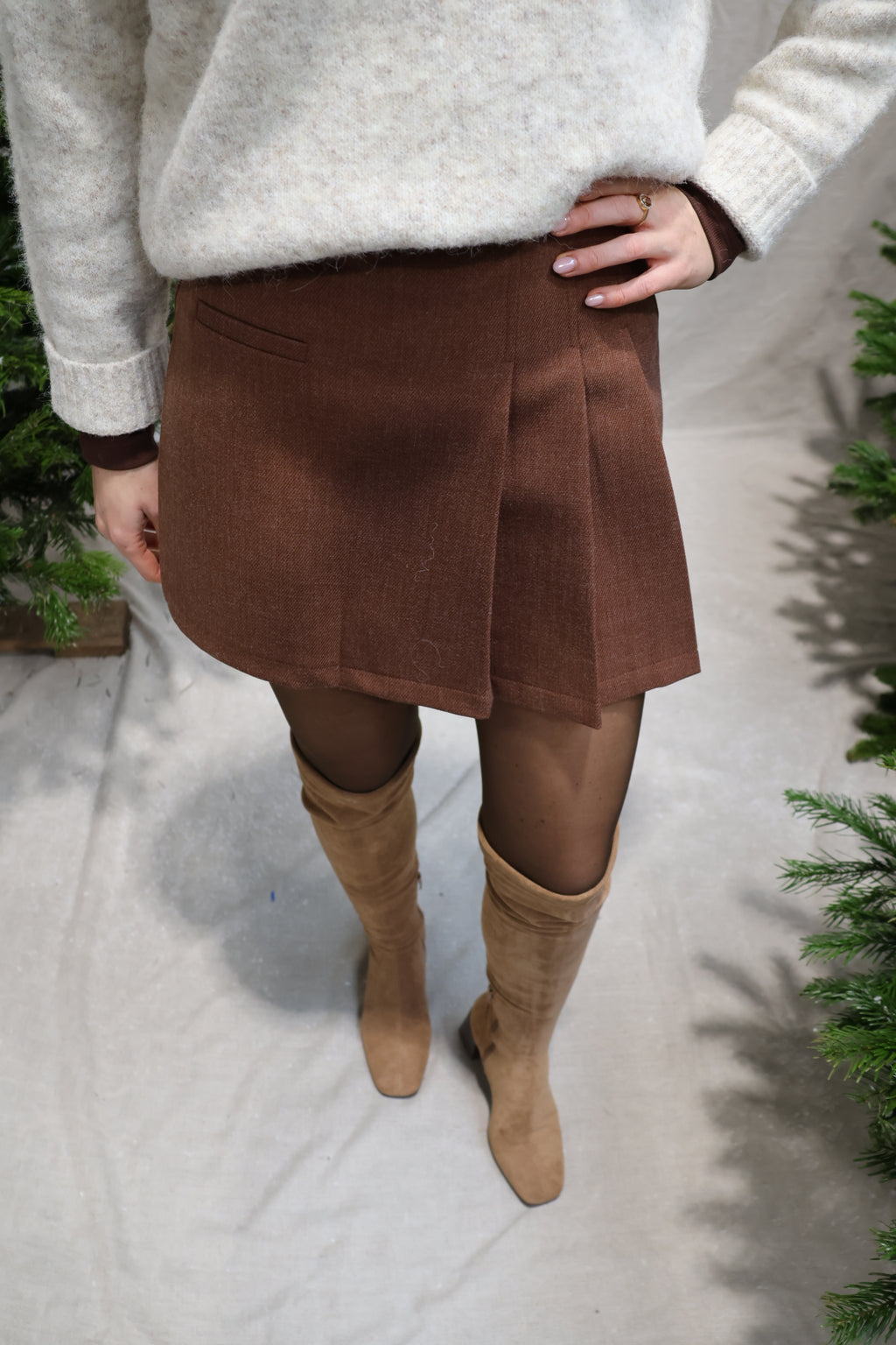 Elena skirt cinnamon brown