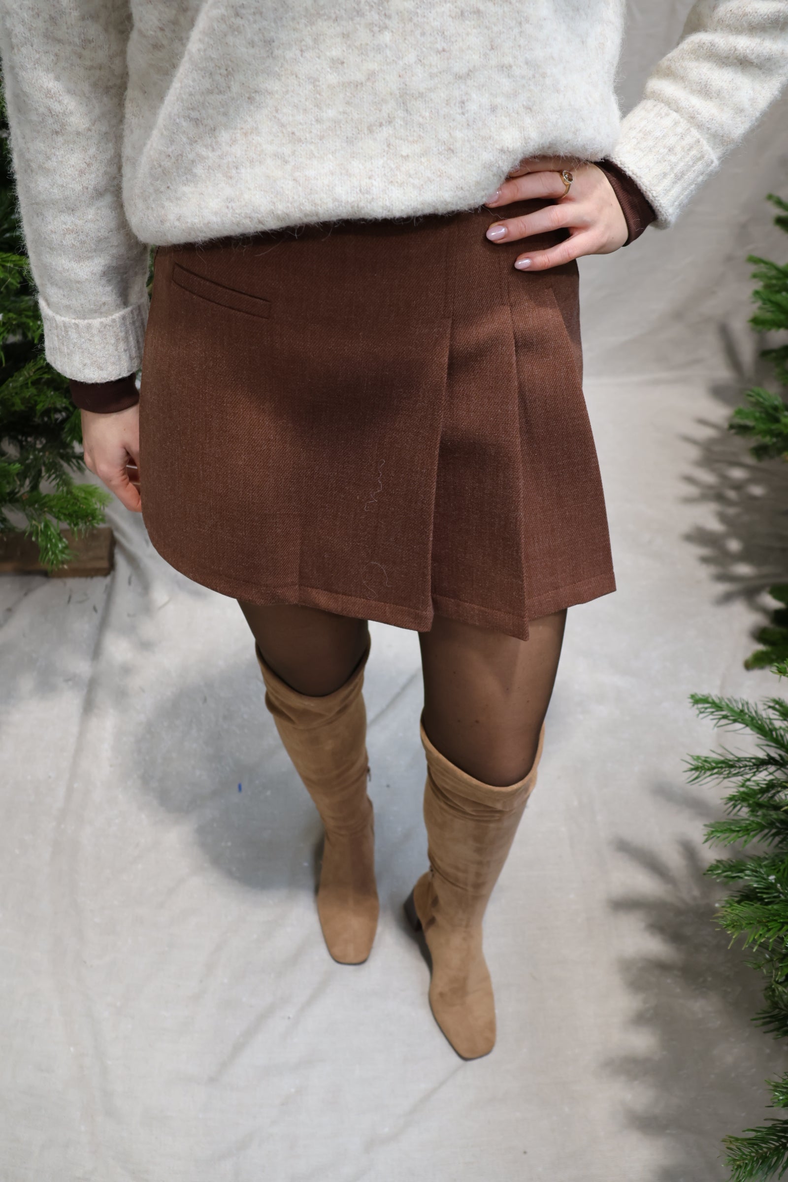 Elena skirt cinnamon brown