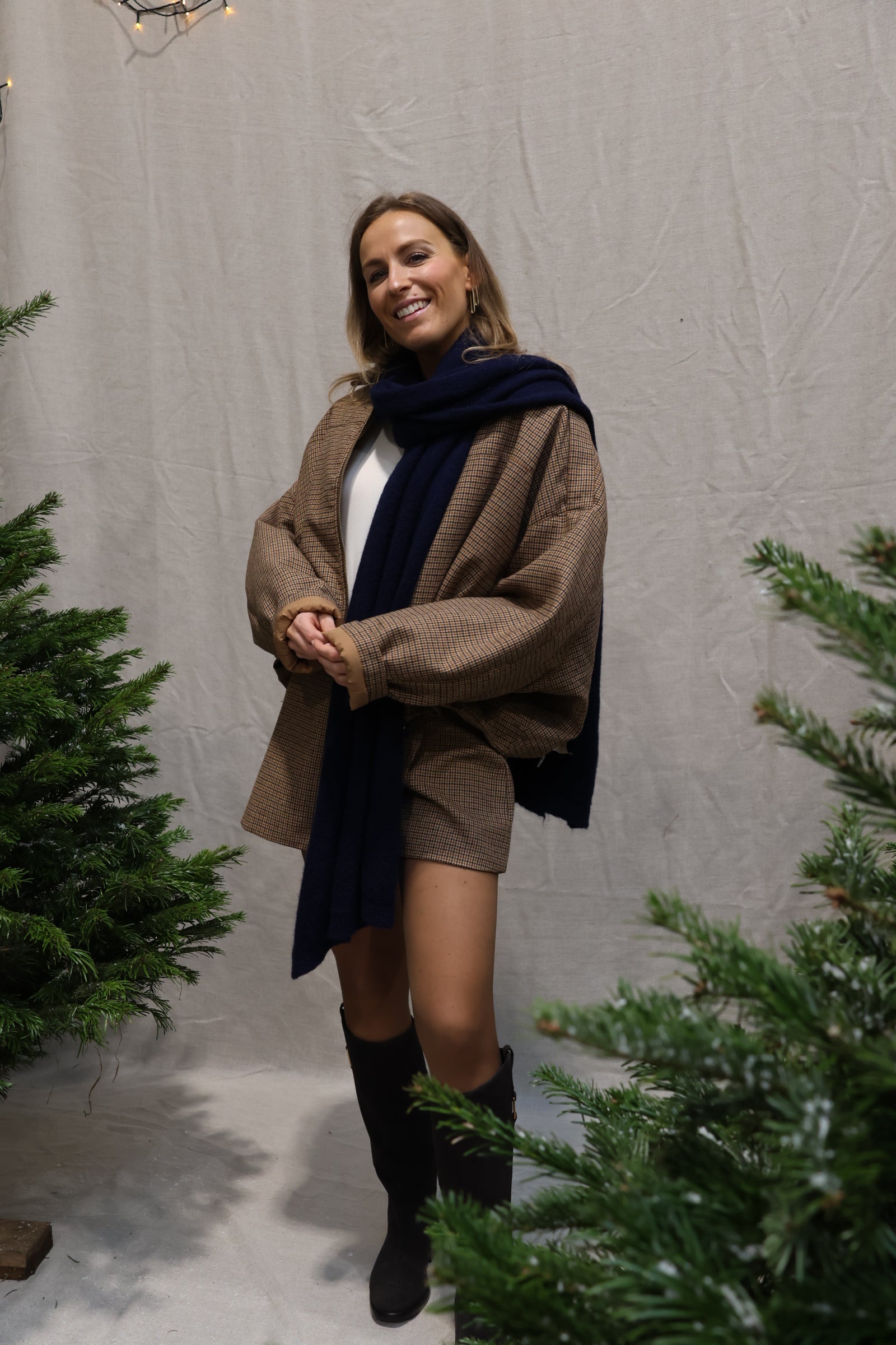 Valentine scarf marine