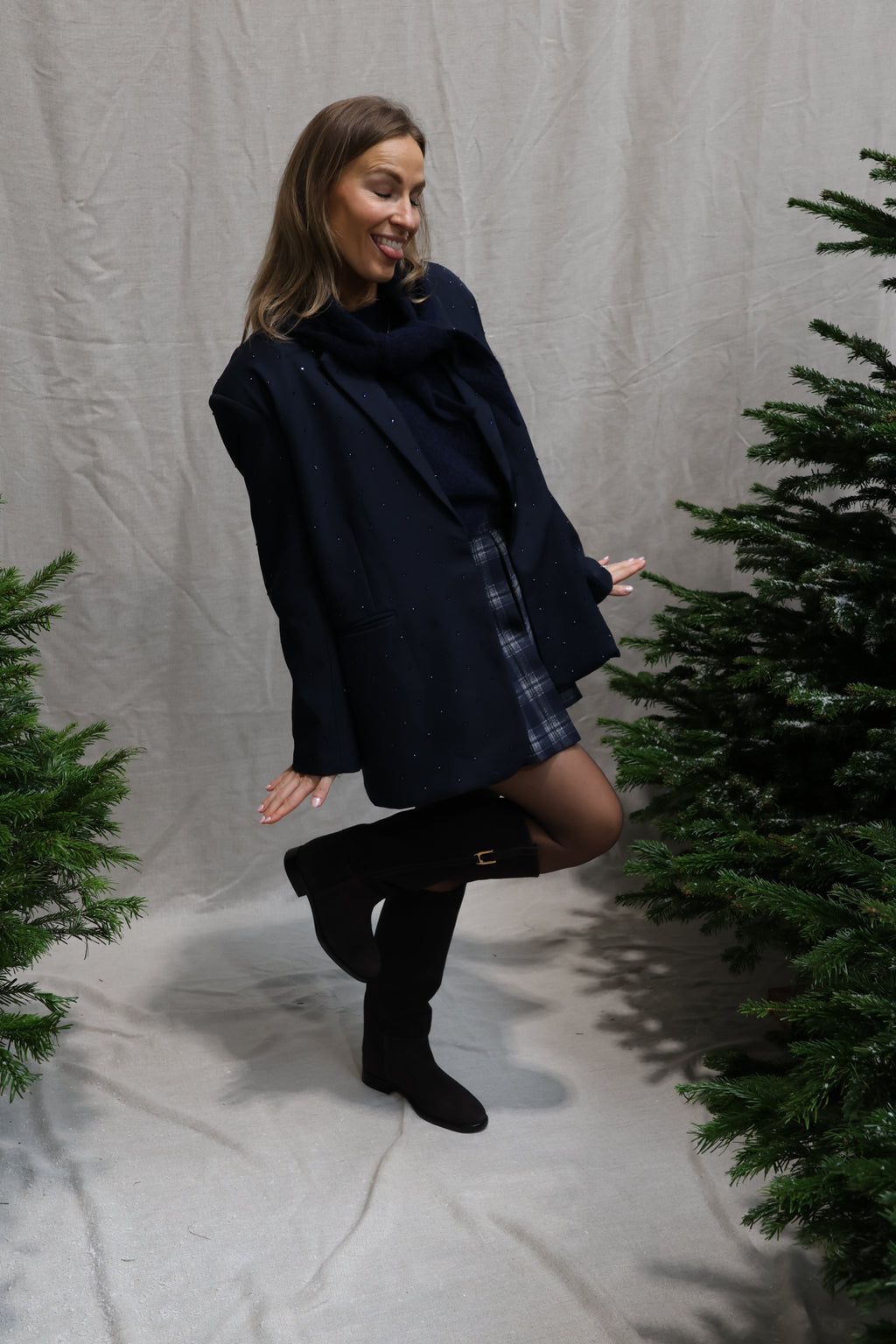 Eloise sparkling blazer marine