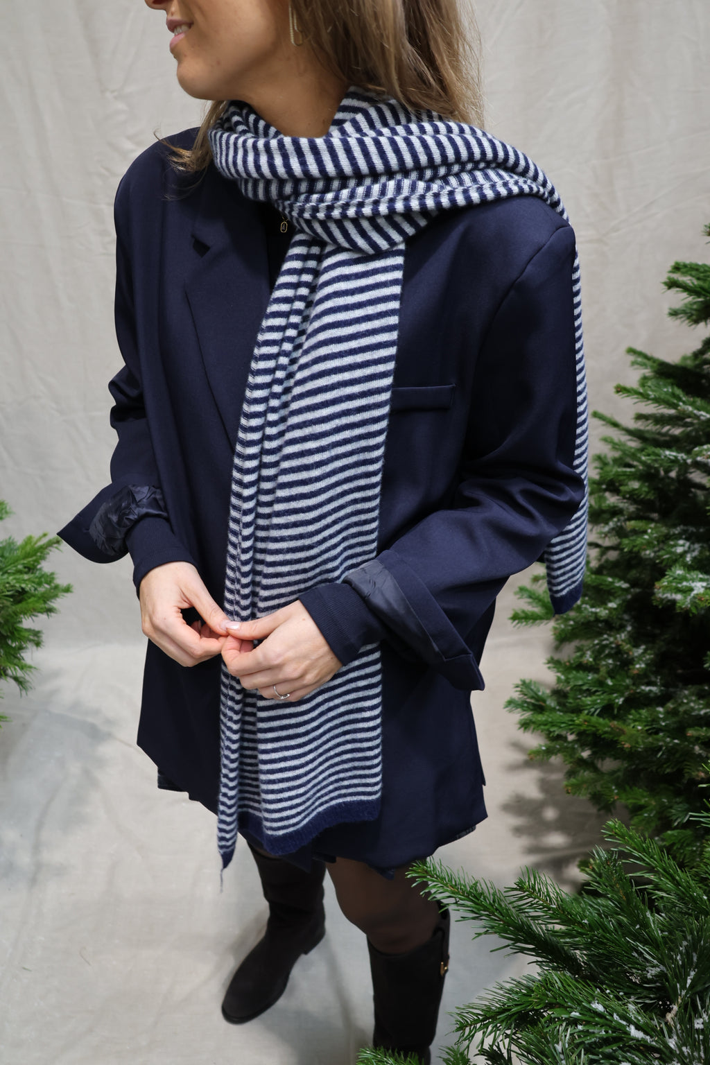 Nala striped scarf marine