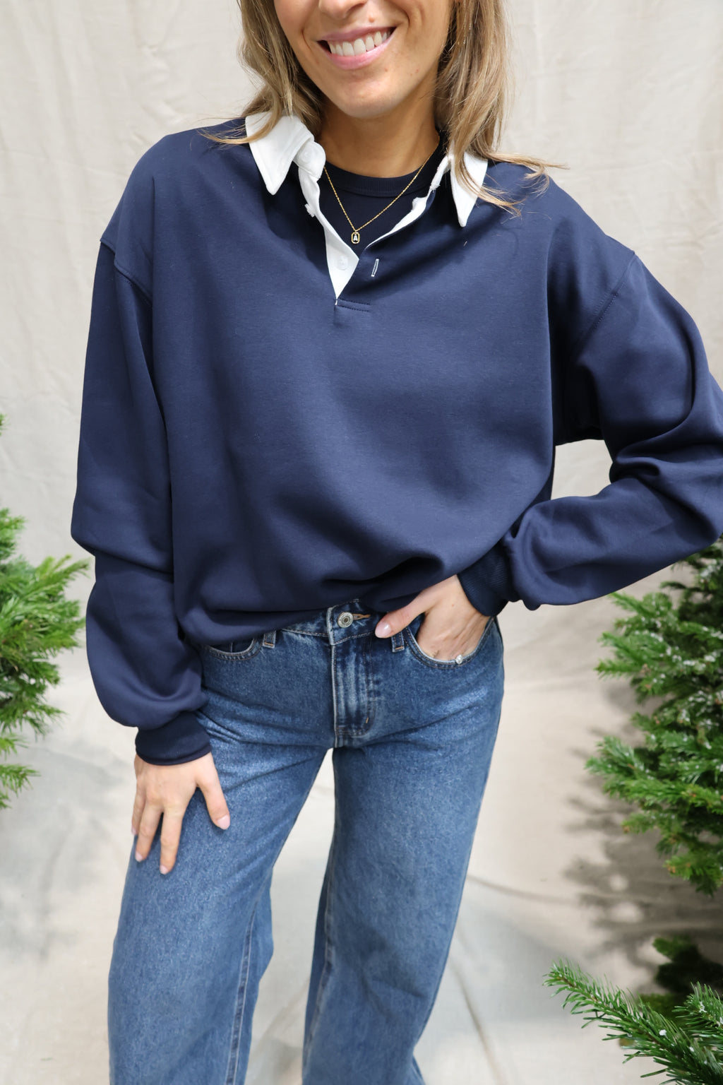 Vino polo knit marine