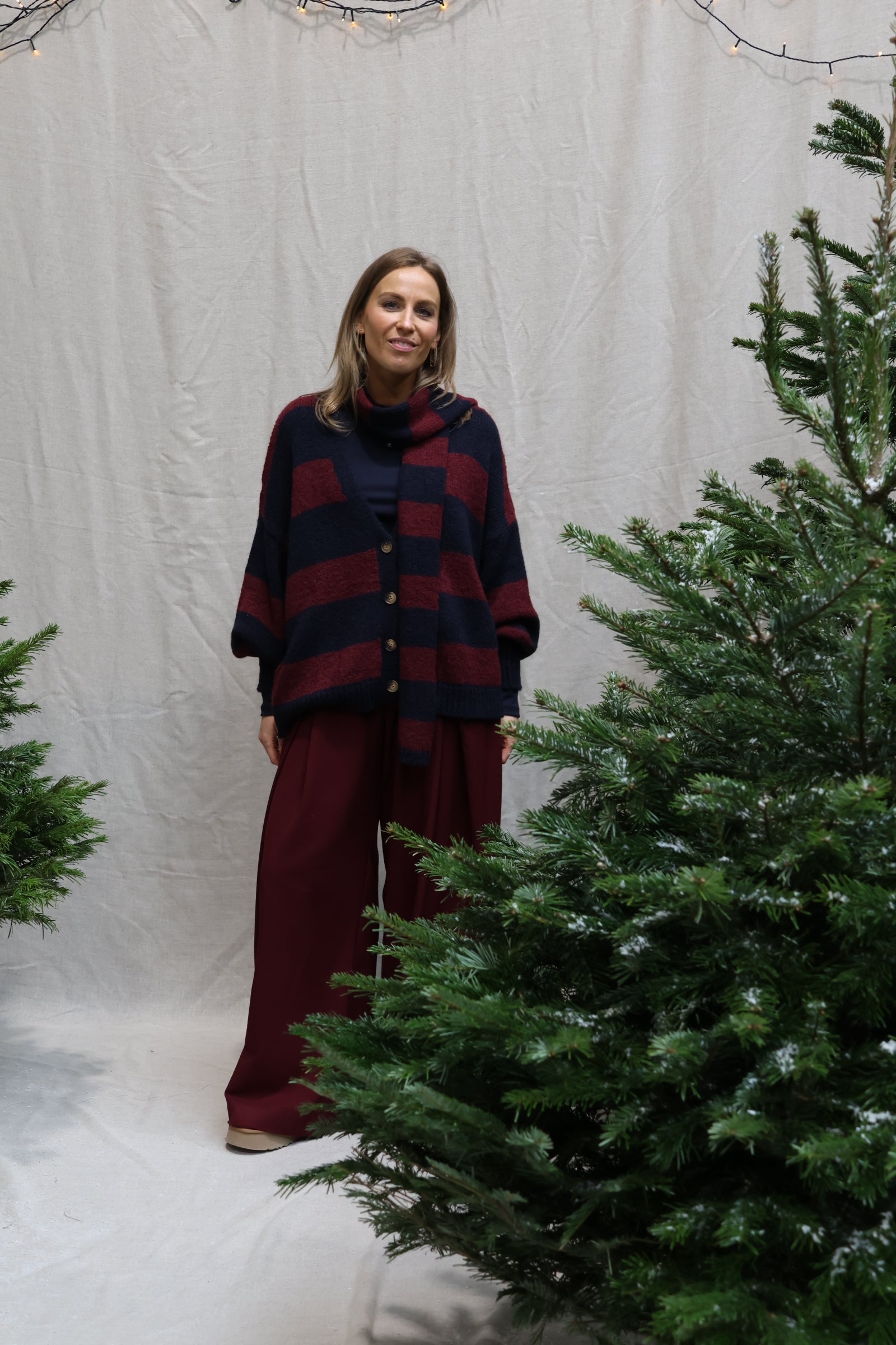 Lena detail trousers bordeaux