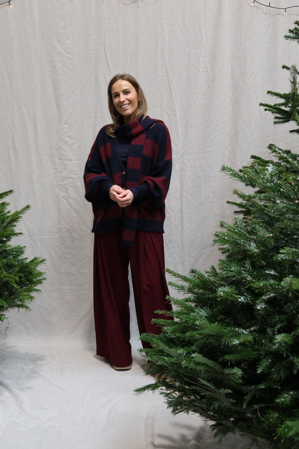 Lena detail trousers bordeaux