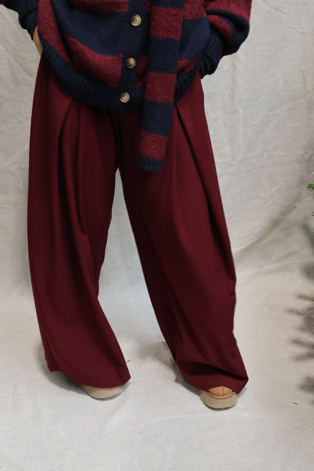 Lena detail trousers bordeaux