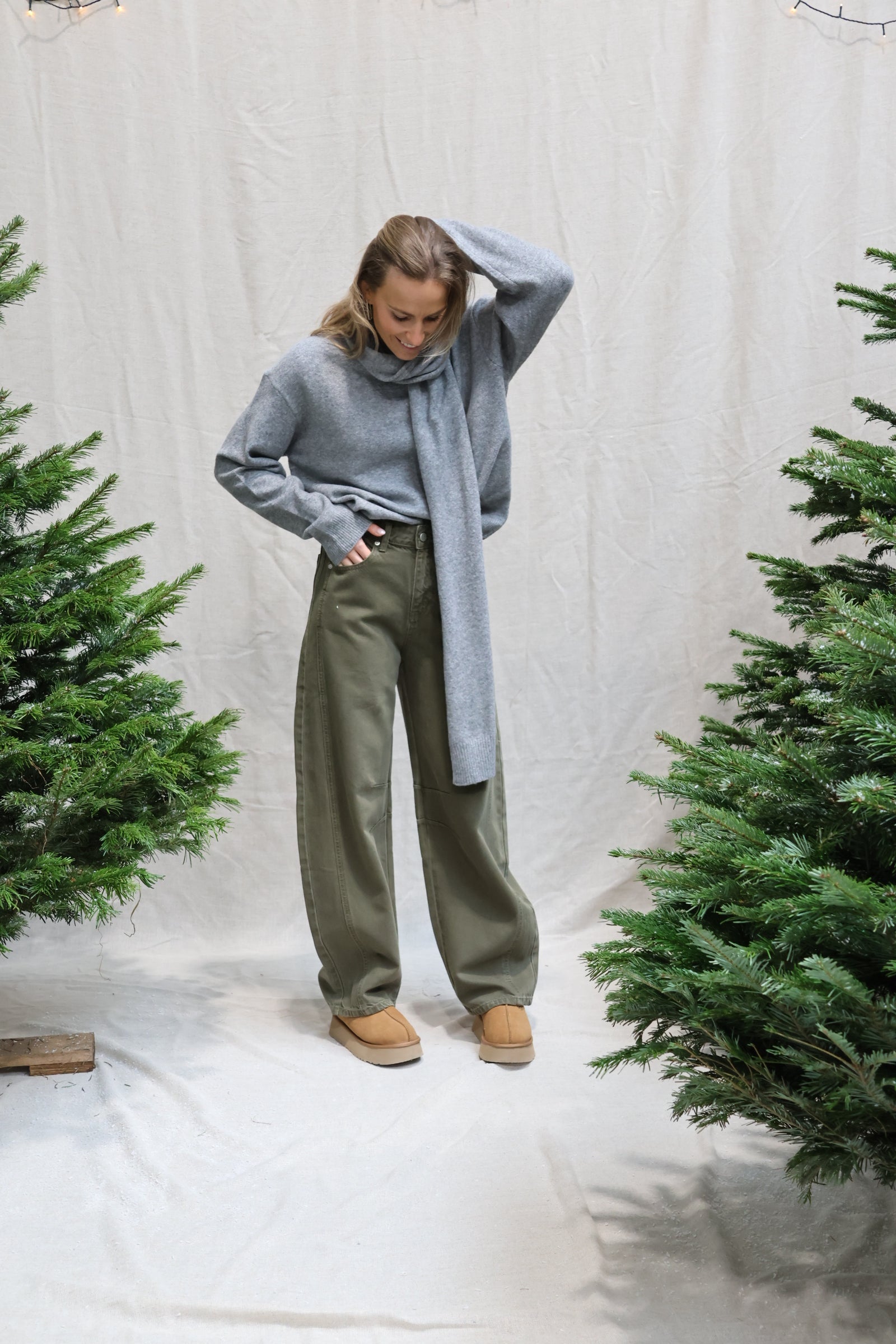 Rae balloon jeans kaki