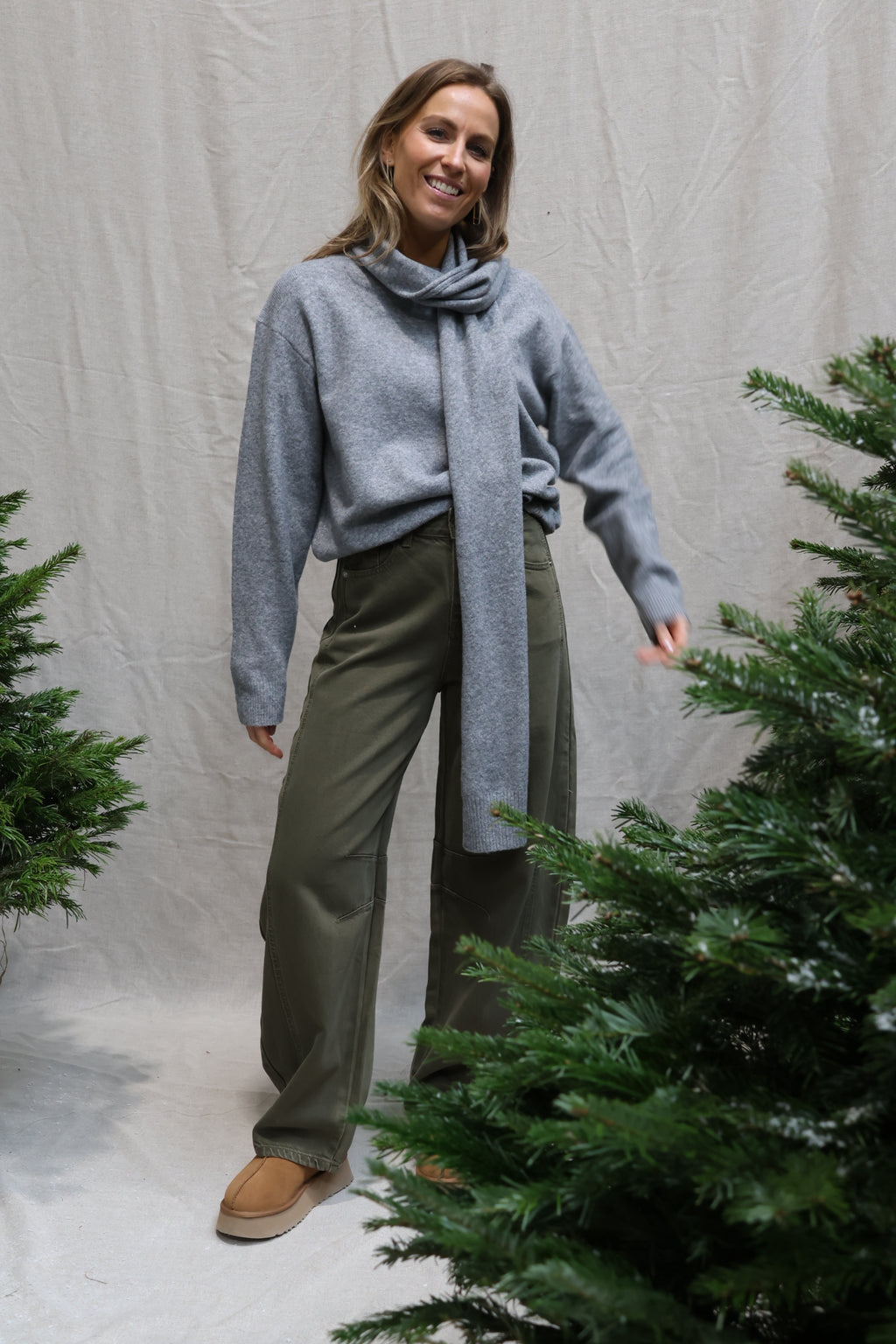 Rae balloon jeans kaki