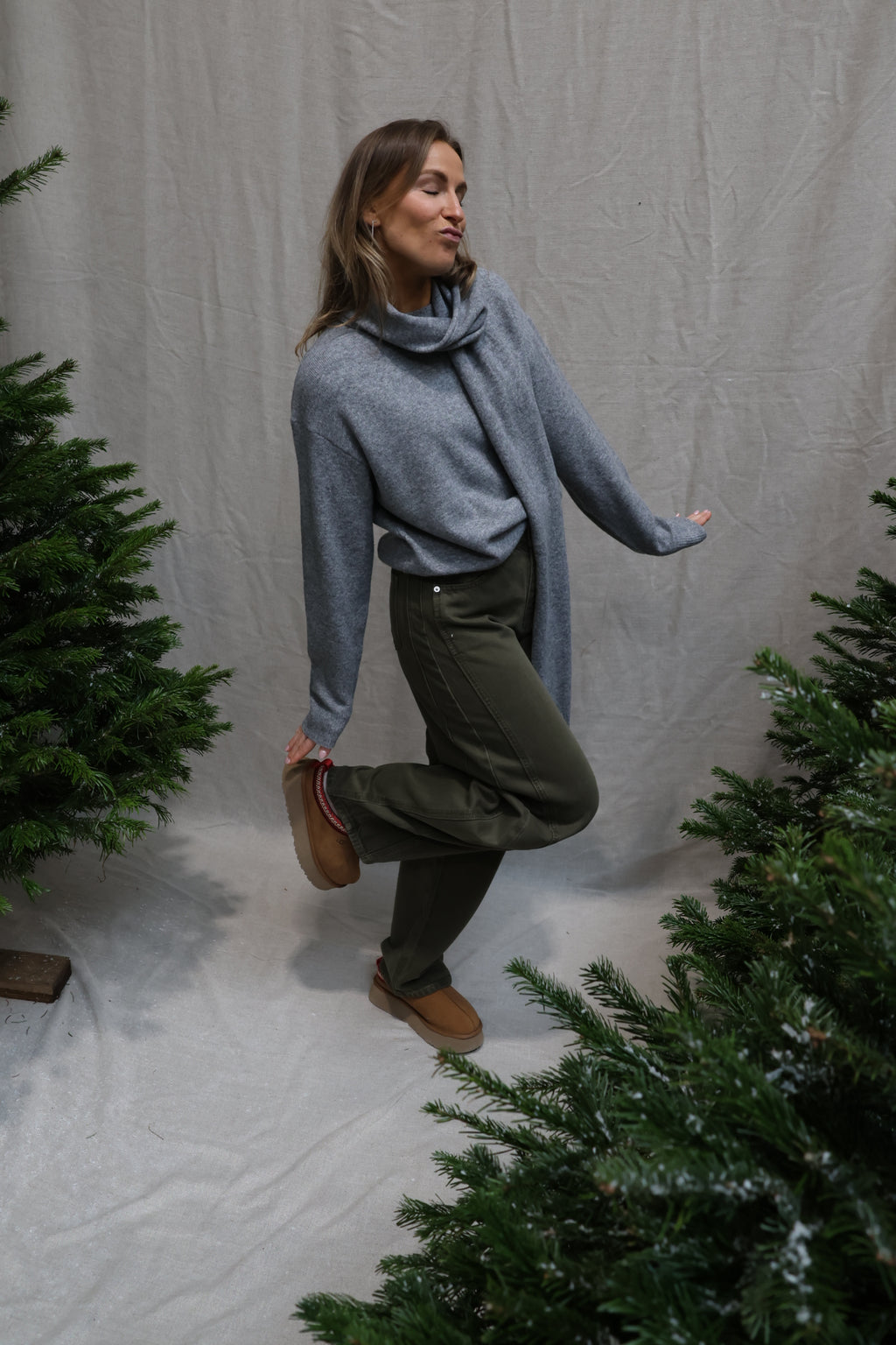 Rae balloon jeans kaki