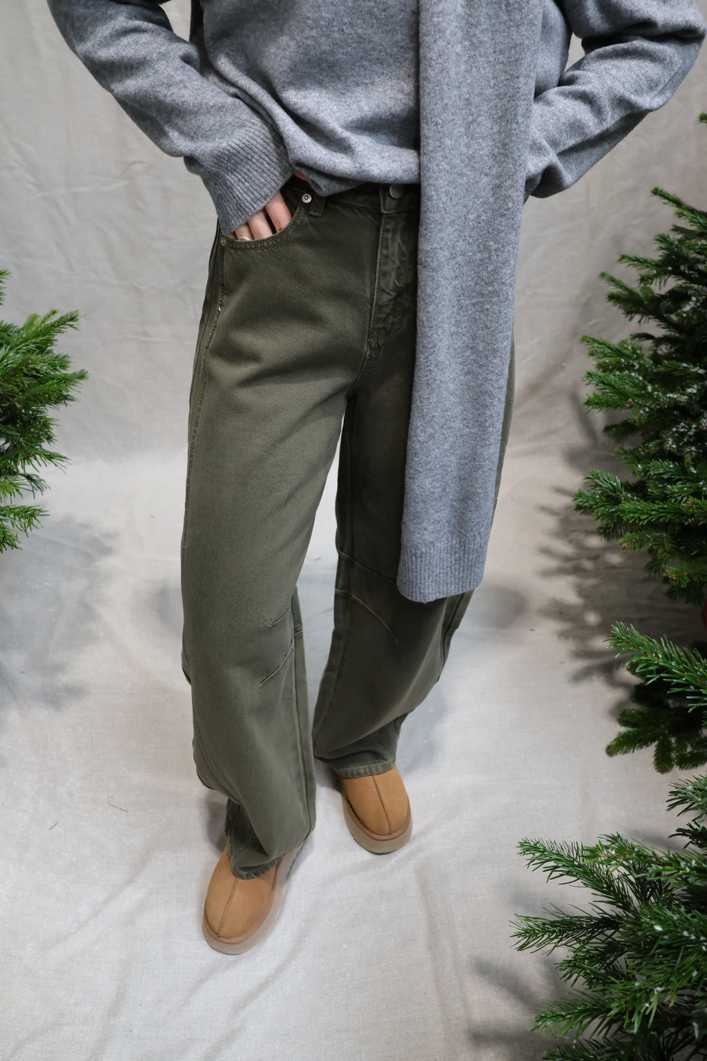 Rae balloon jeans kaki