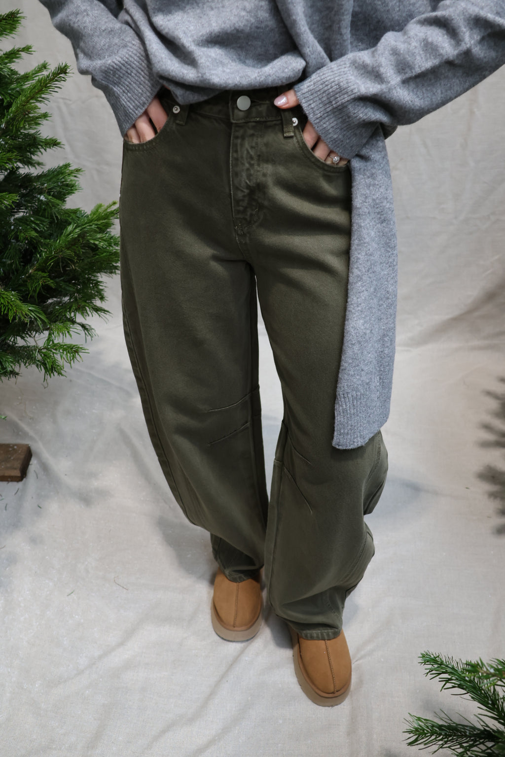 Rae balloon jeans kaki