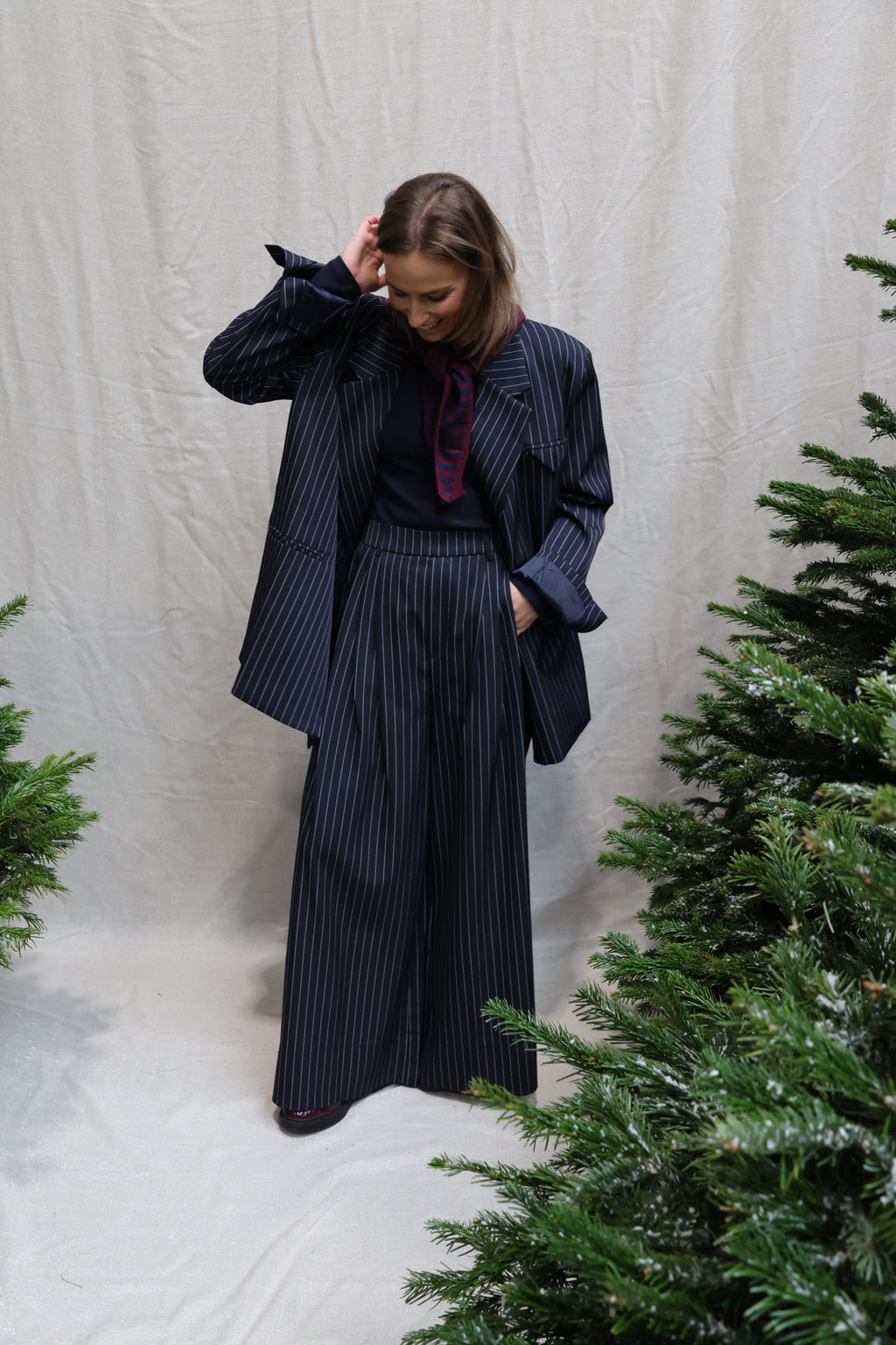 Gloria striped blazer marine