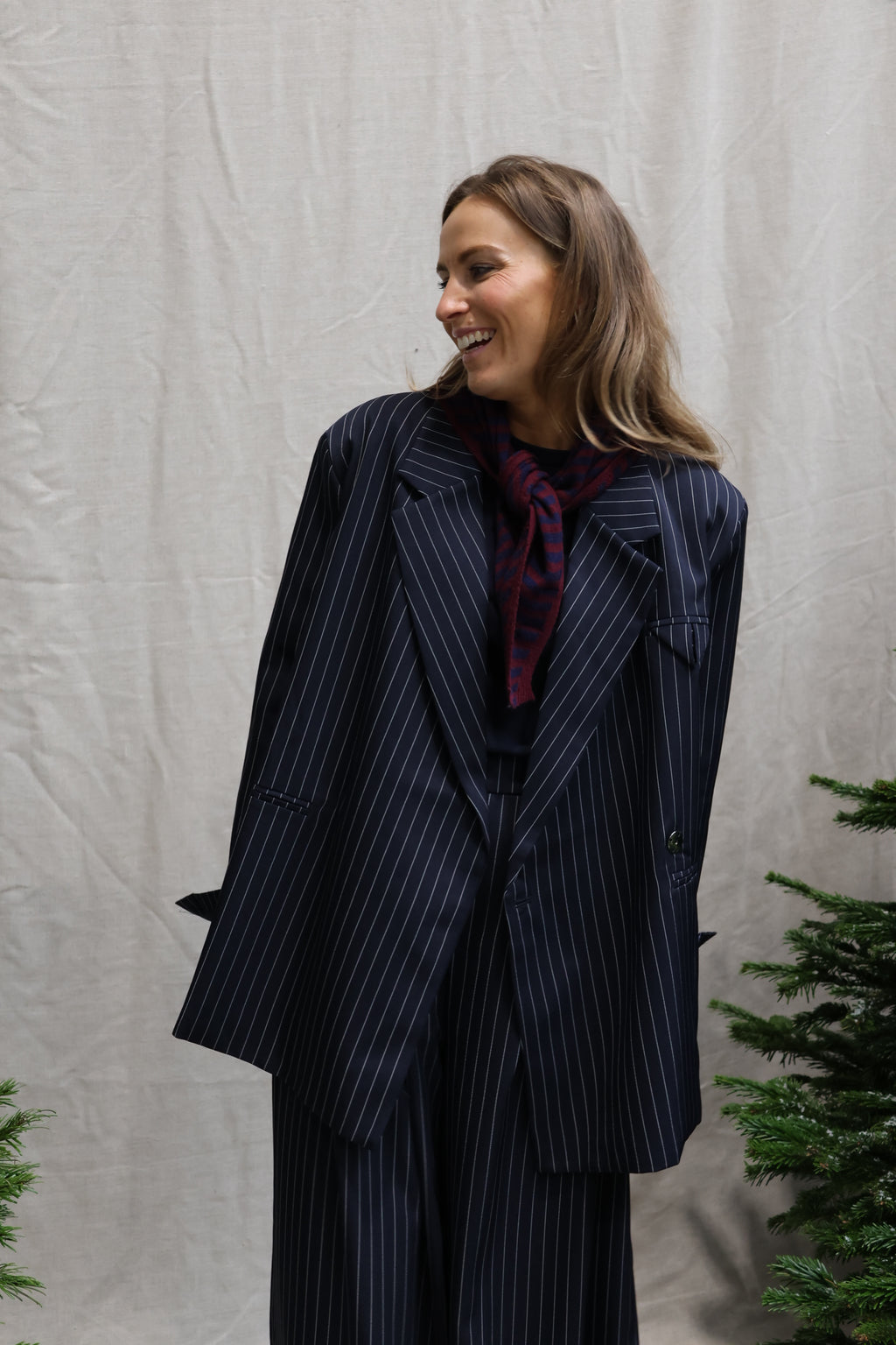 Gloria striped blazer marine