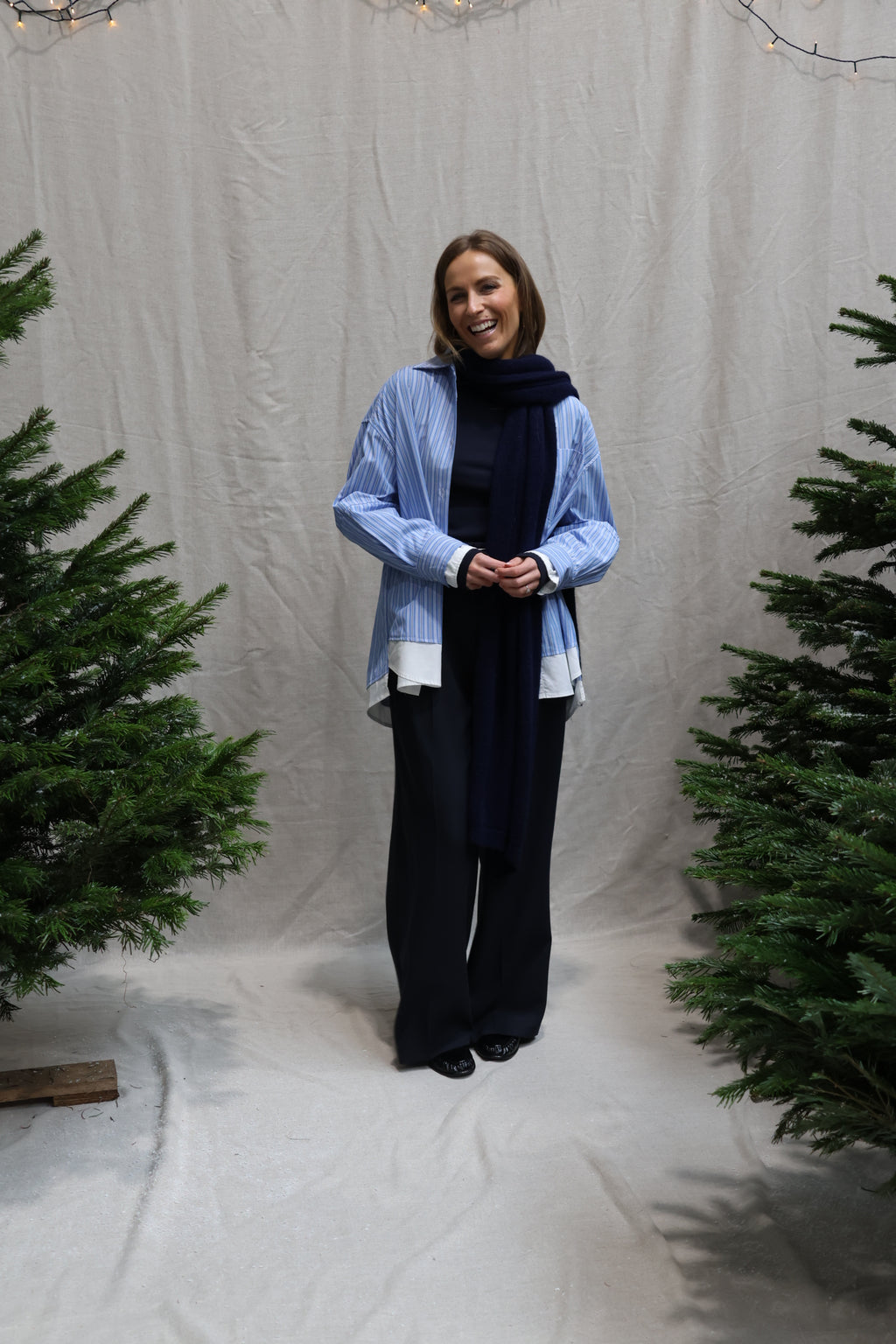 Lina blue striped shirt