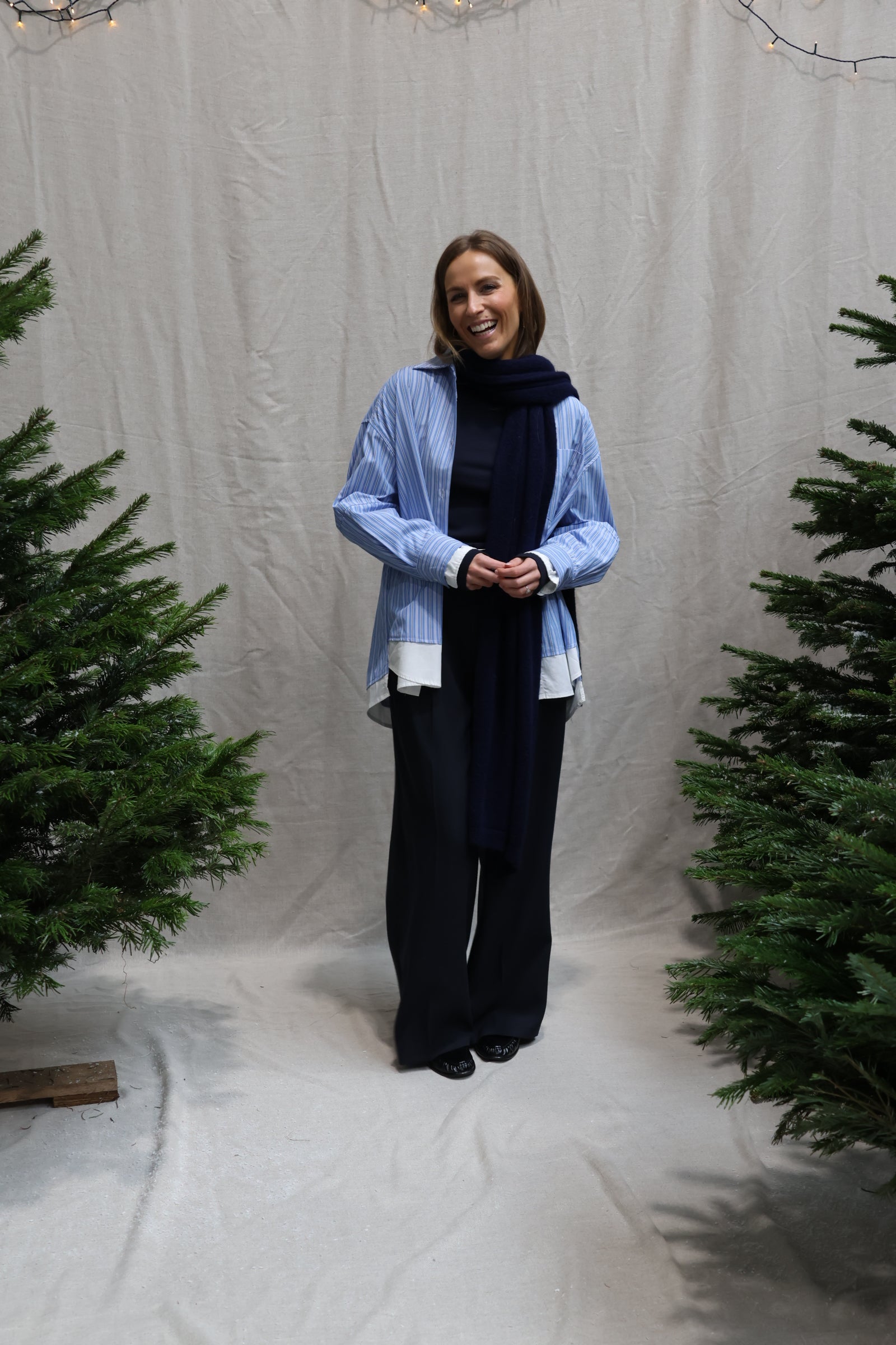 Lina blue striped shirt