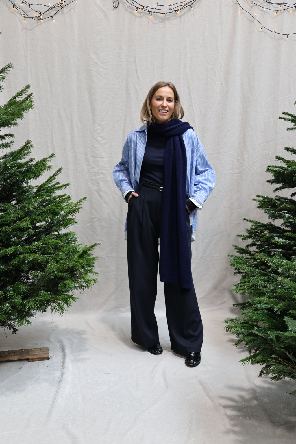 Lina blue striped shirt