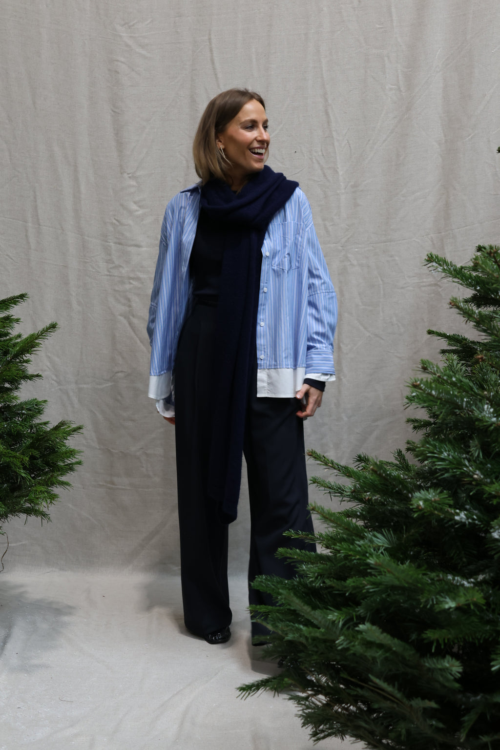 Lina blue striped shirt