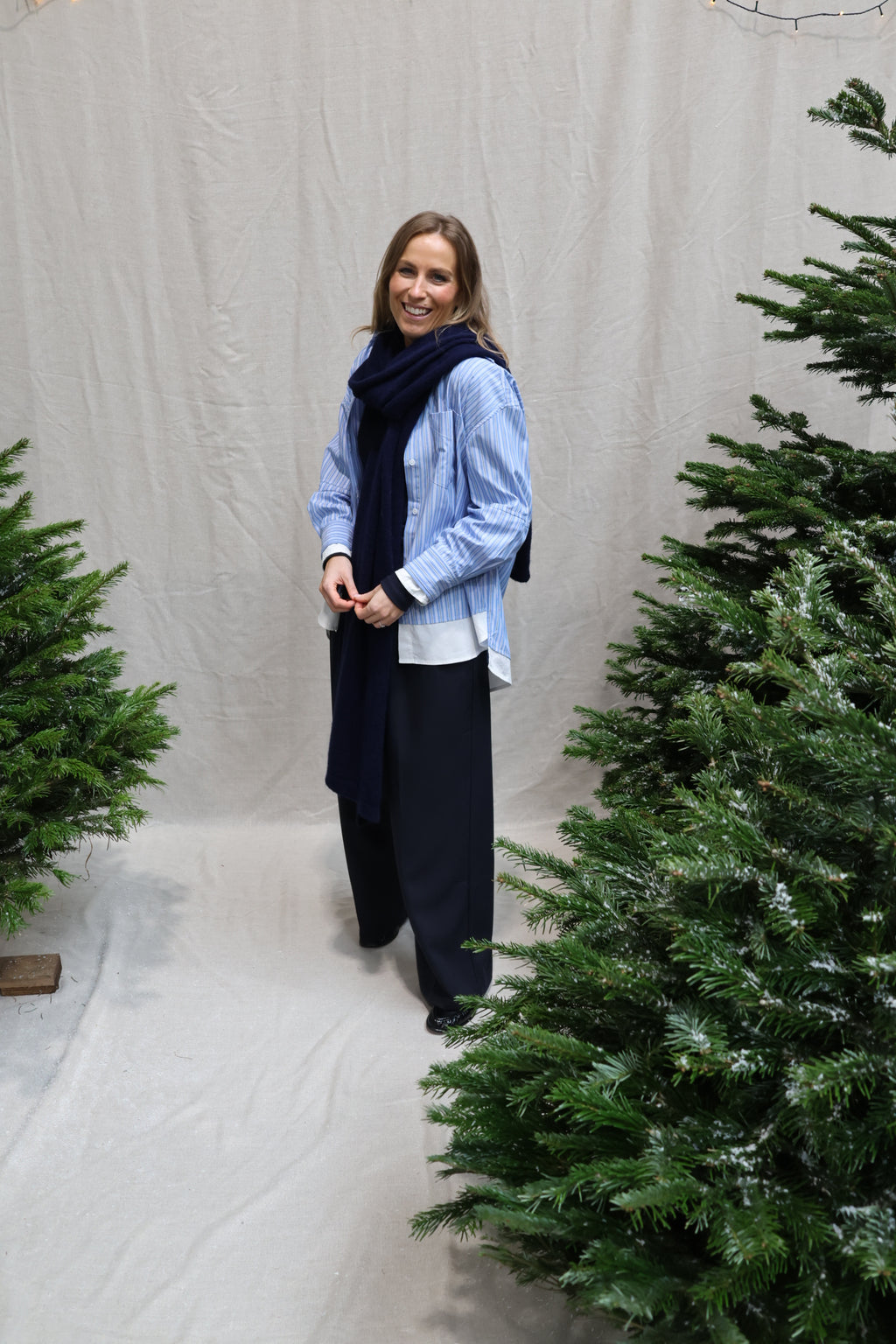 Lina blue striped shirt