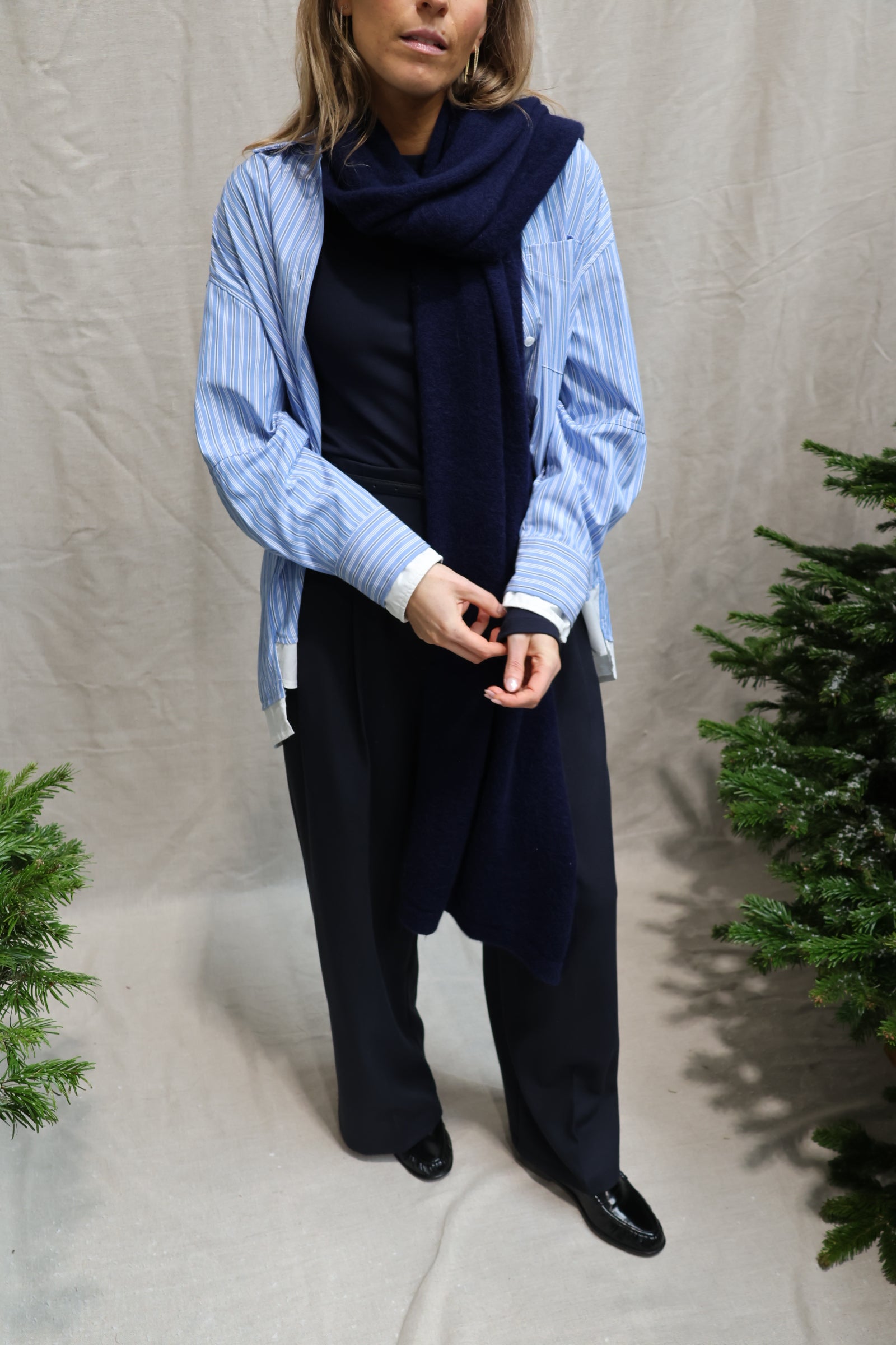 Lina blue striped shirt