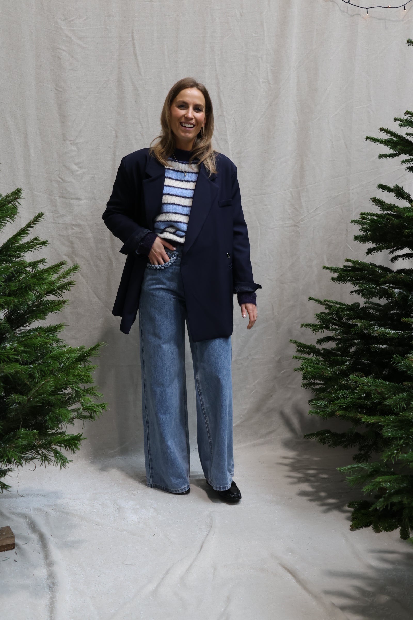 Robin striped knit blue