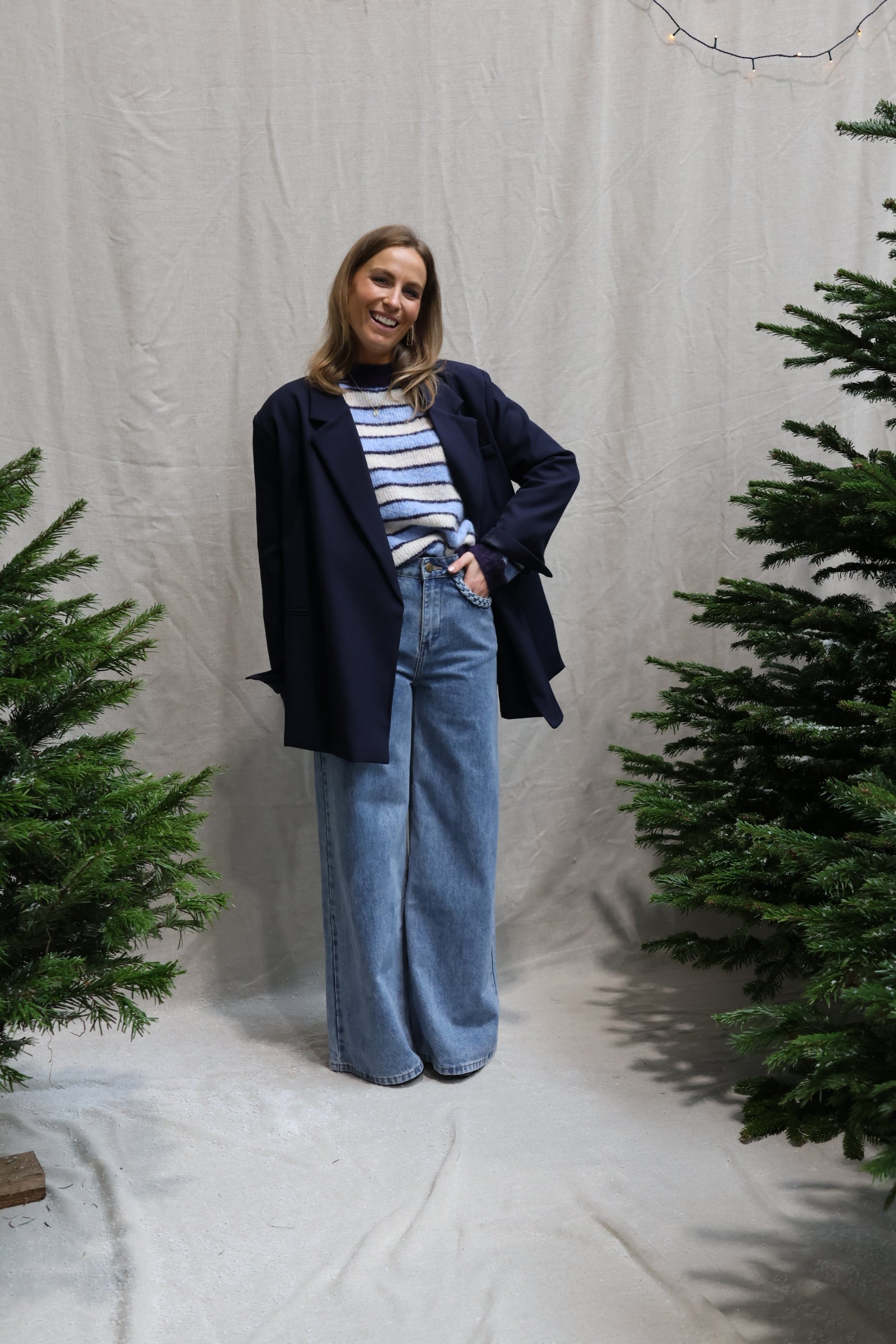 Robin striped knit blue