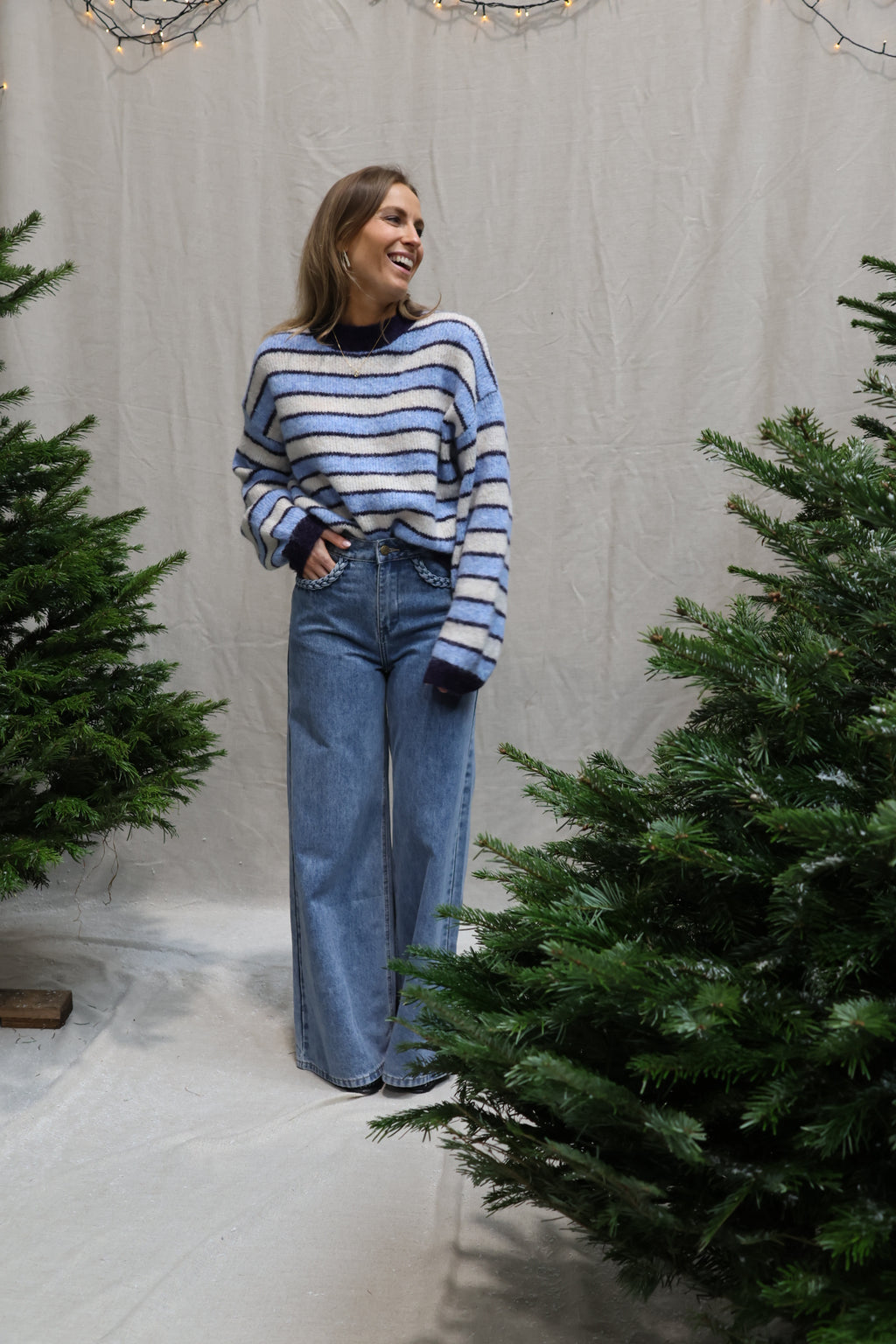 Robin striped knit blue