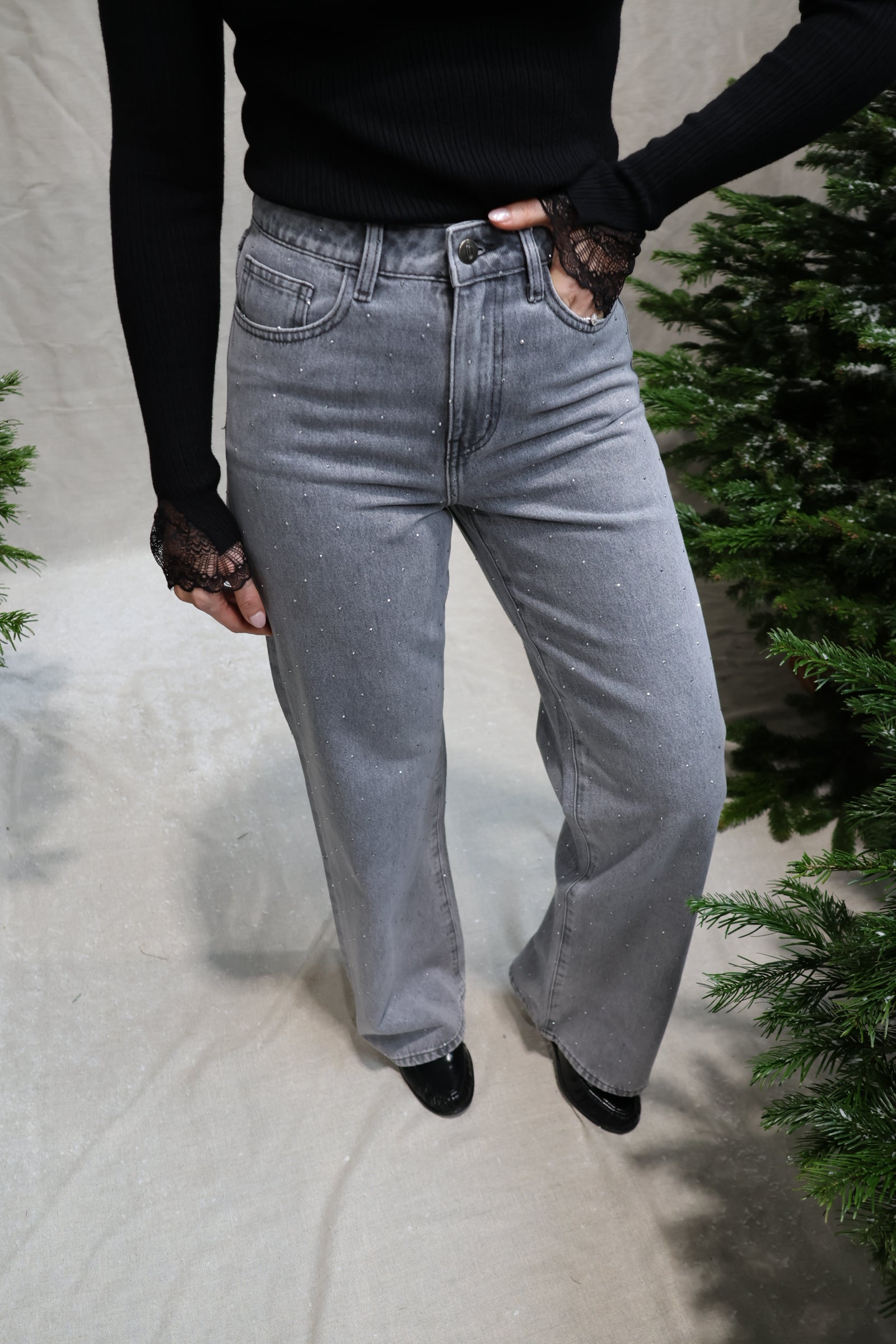 Marit sparkling jeans grey