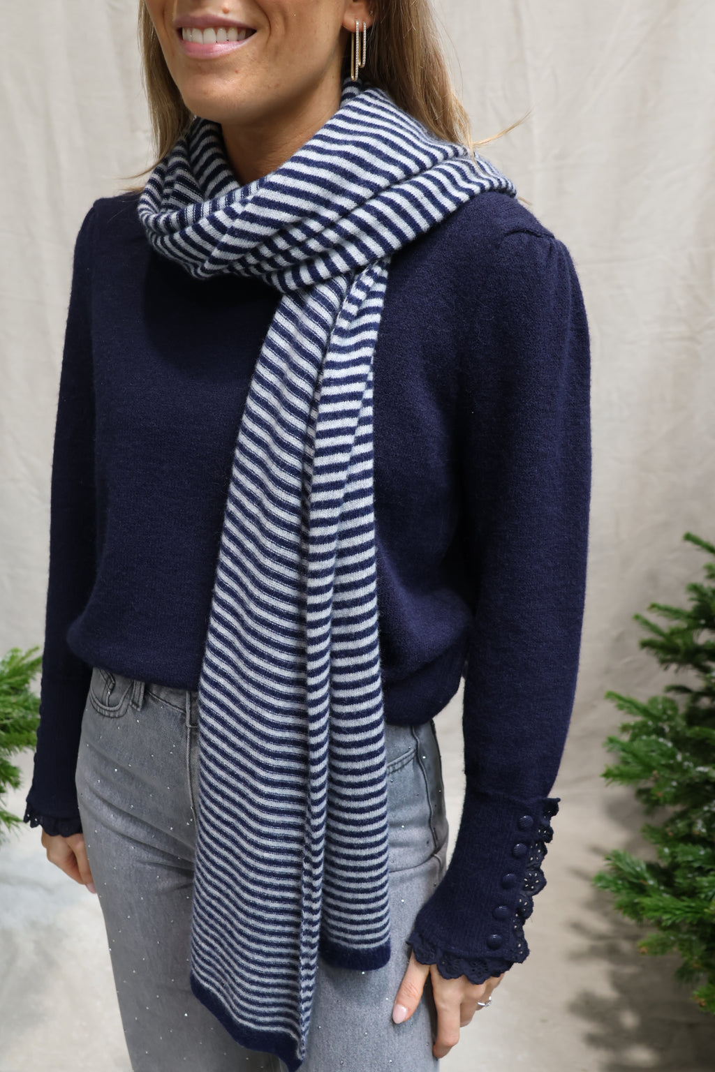 Nala striped scarf marine