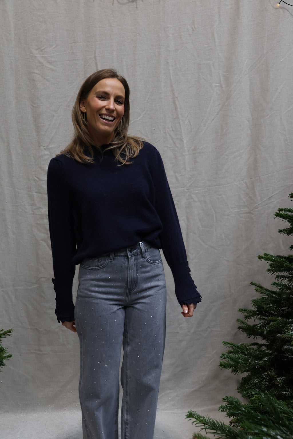 Pauline detail knit marine