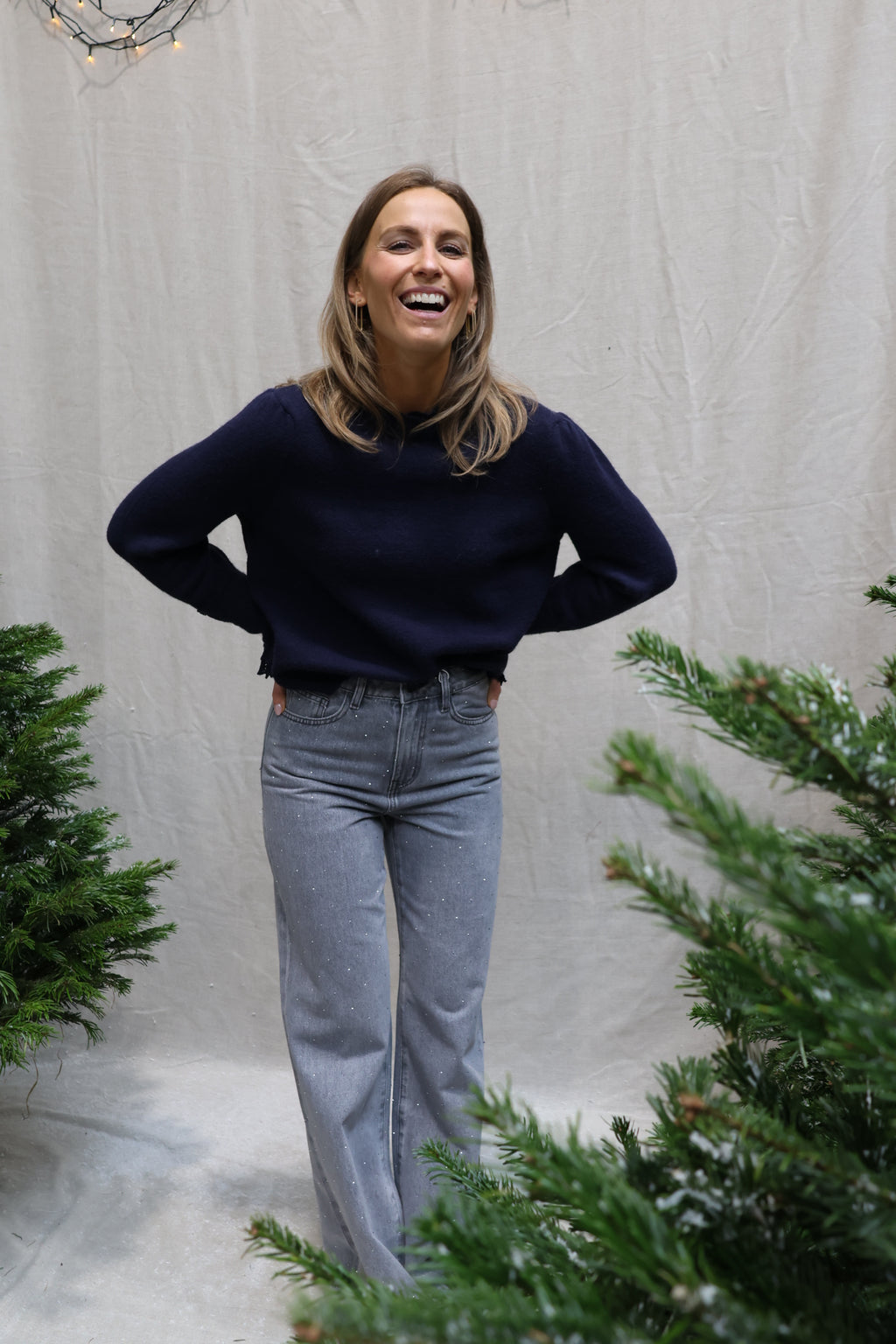 Marit sparkling jeans grey