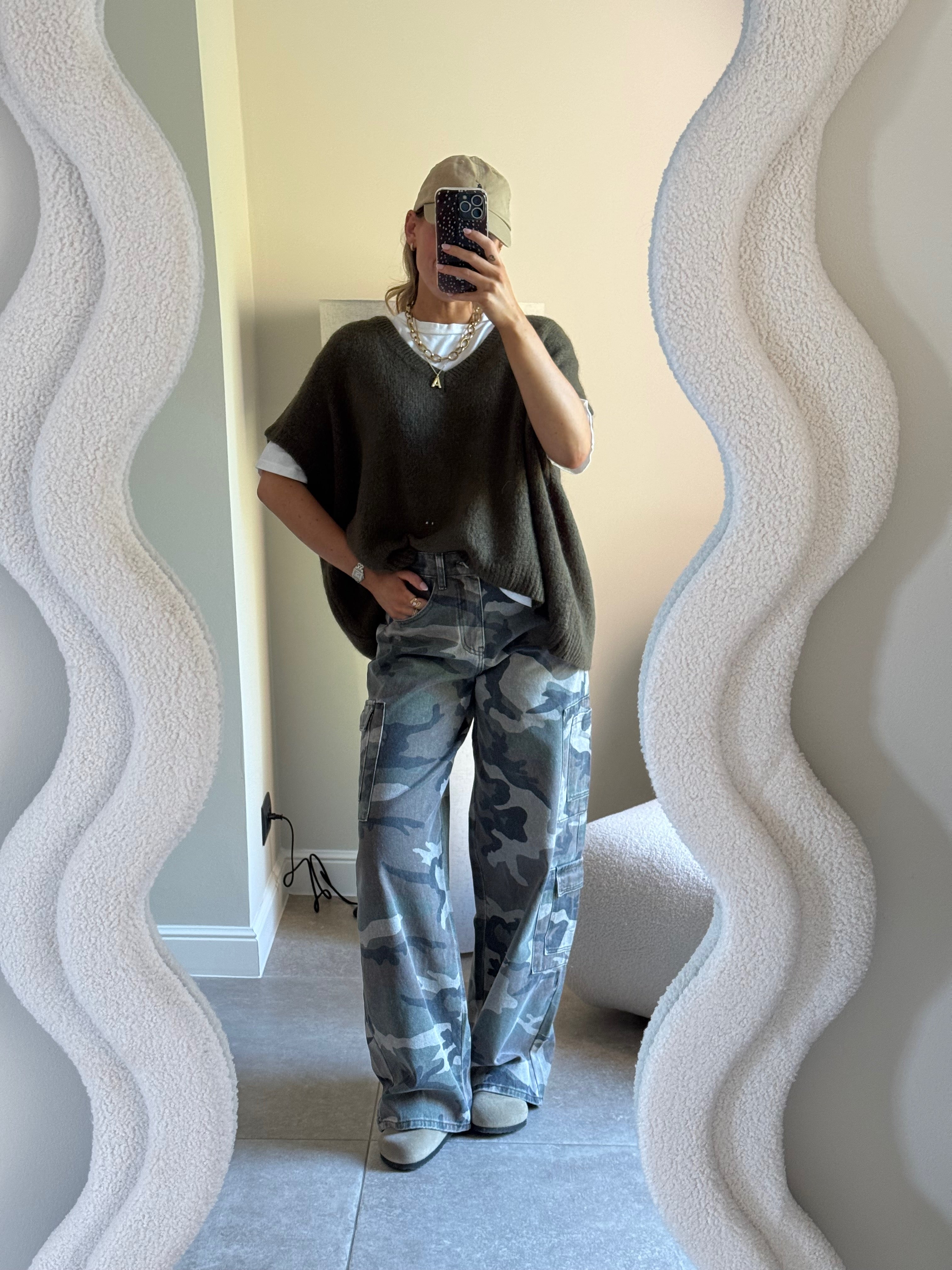PRE-ORDER Brenna army cargo denim