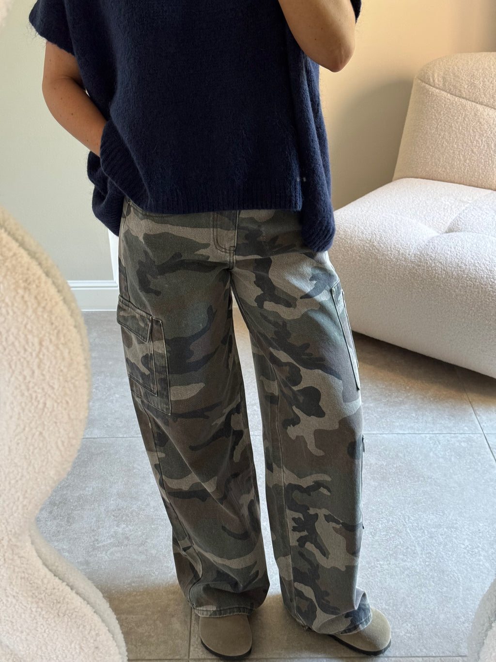 PRE-ORDER Brenna army cargo denim