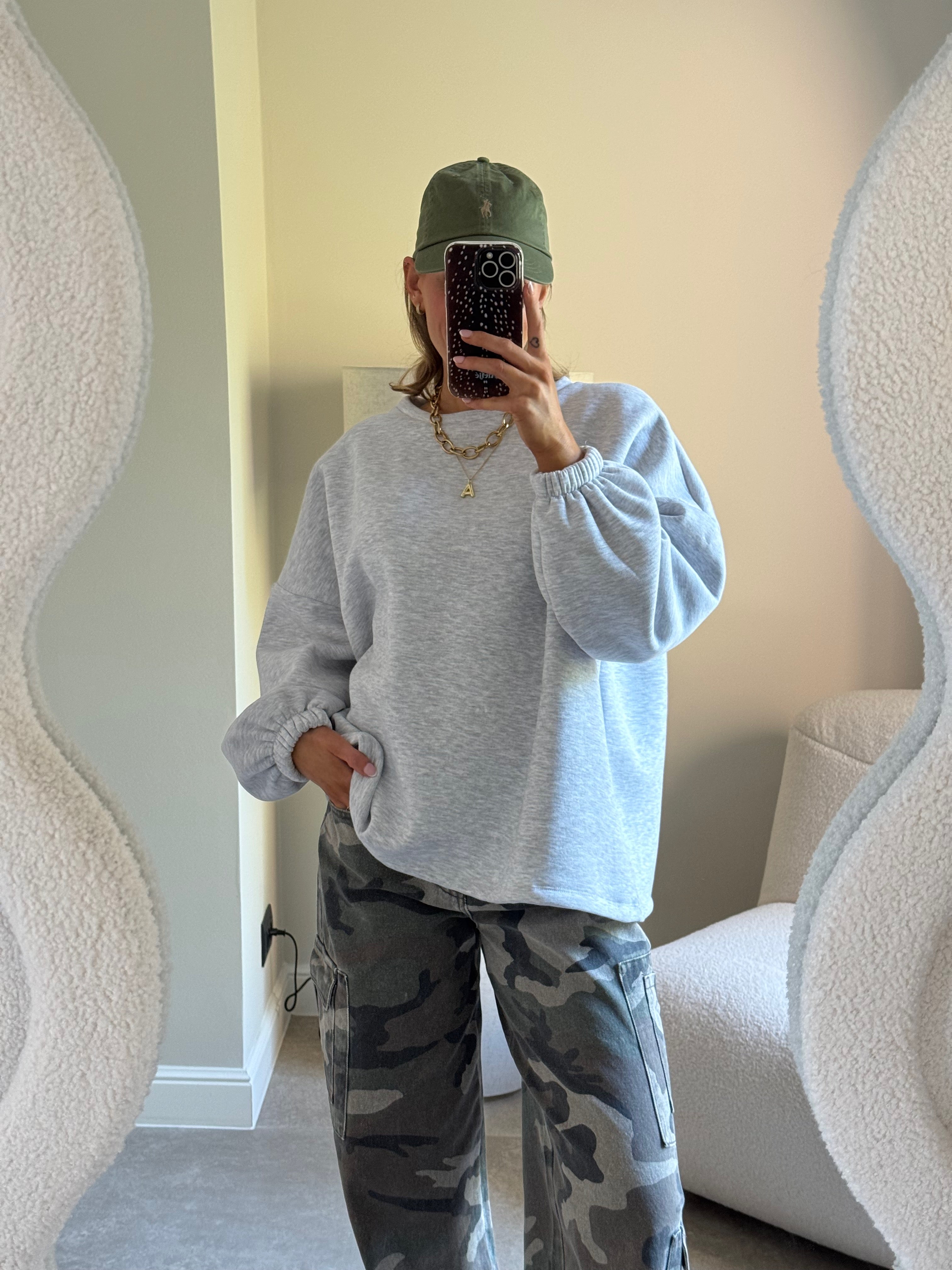 Amber sweater grijs