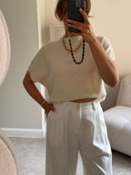 Lexie mouwloze knit ecru