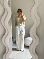 Lexie mouwloze knit beige