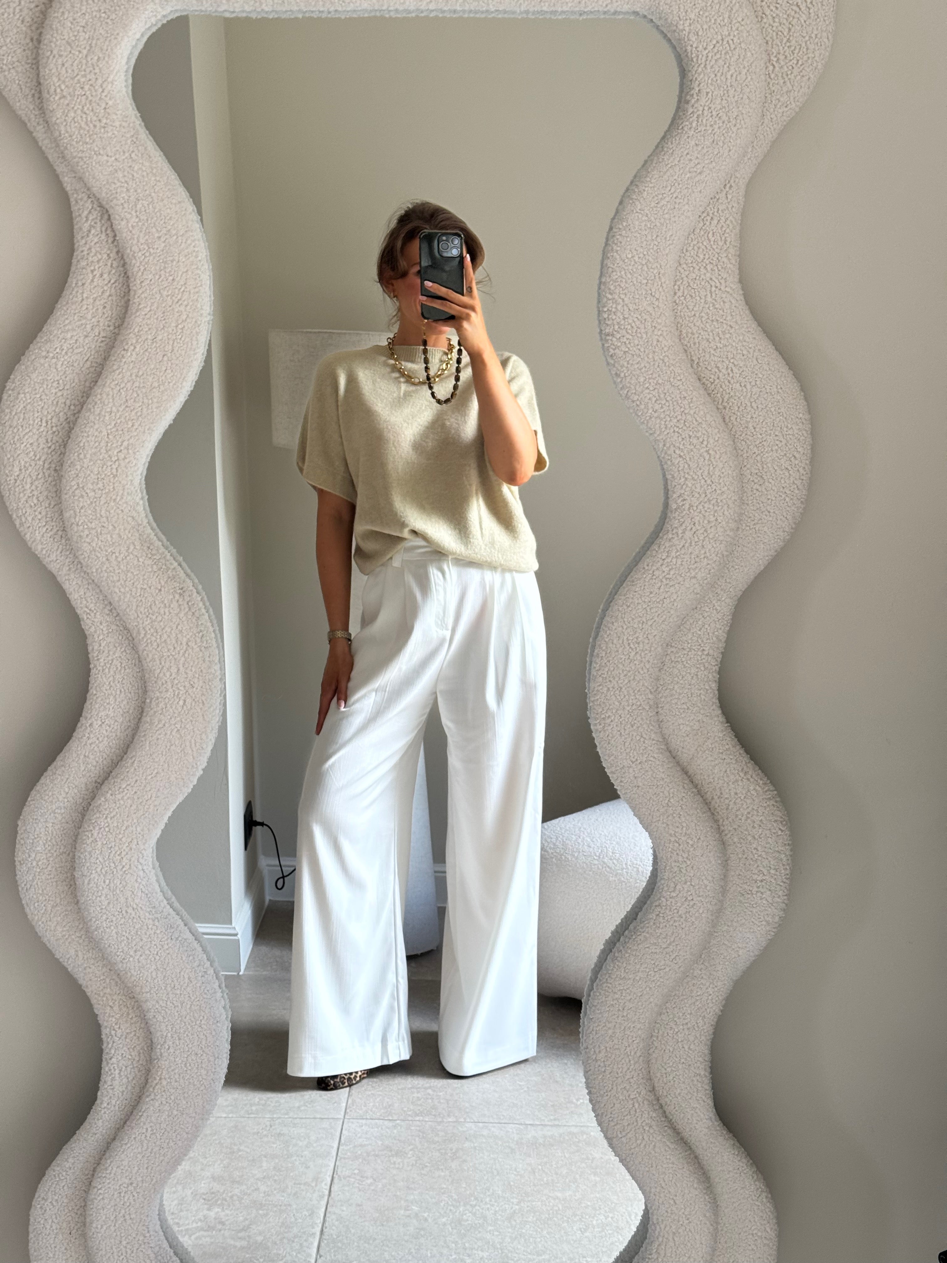 Lexie mouwloze knit beige