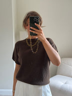Lexie mouwloze knit bruin